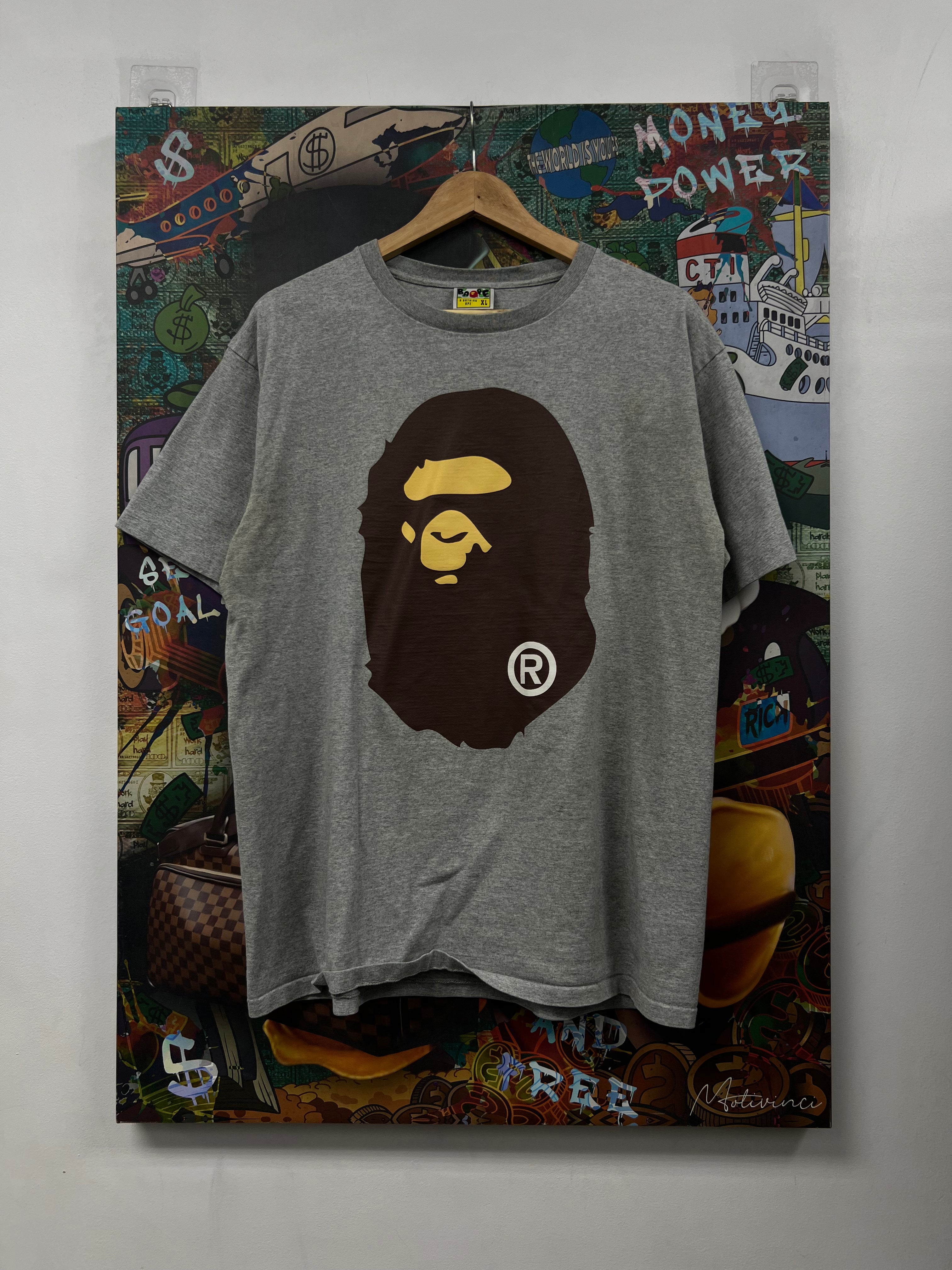 BAPE Grey Head Tee (Flawed)