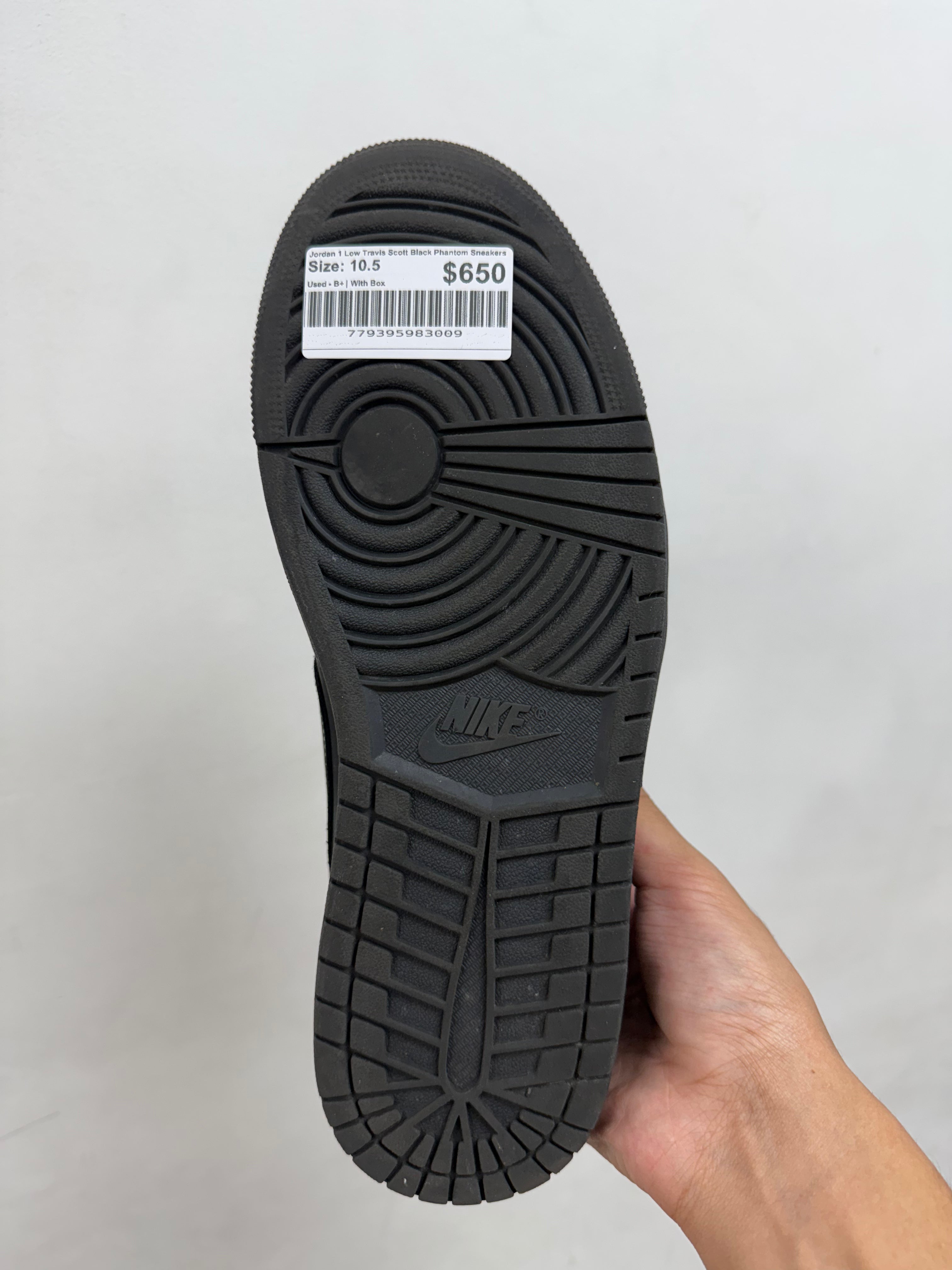 Jordan 1 Low Travis Scott Black Phantom Sneakers