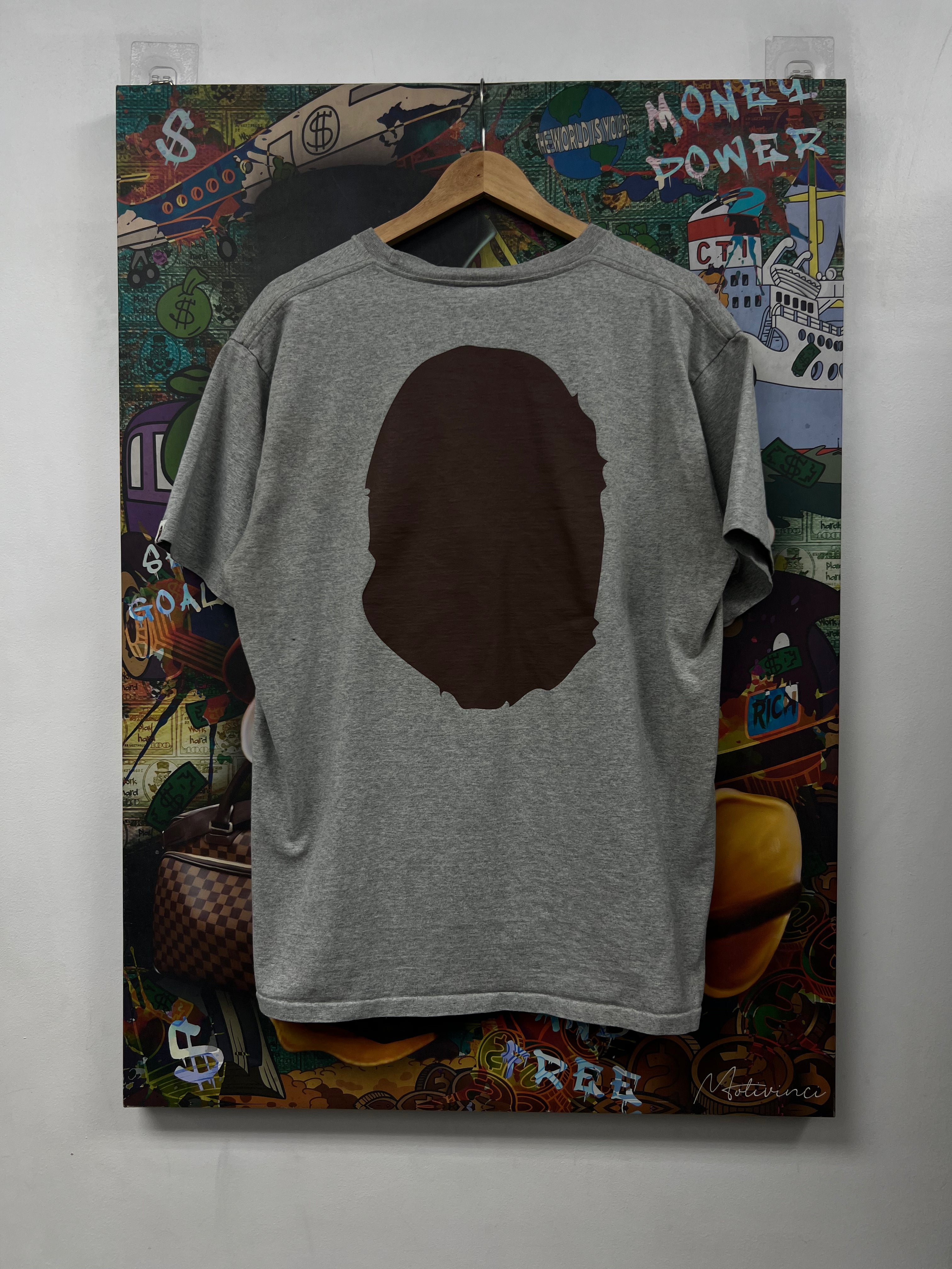 BAPE Grey Head Tee (Flawed)