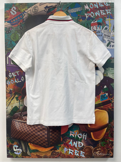 Burberry White Black Polo