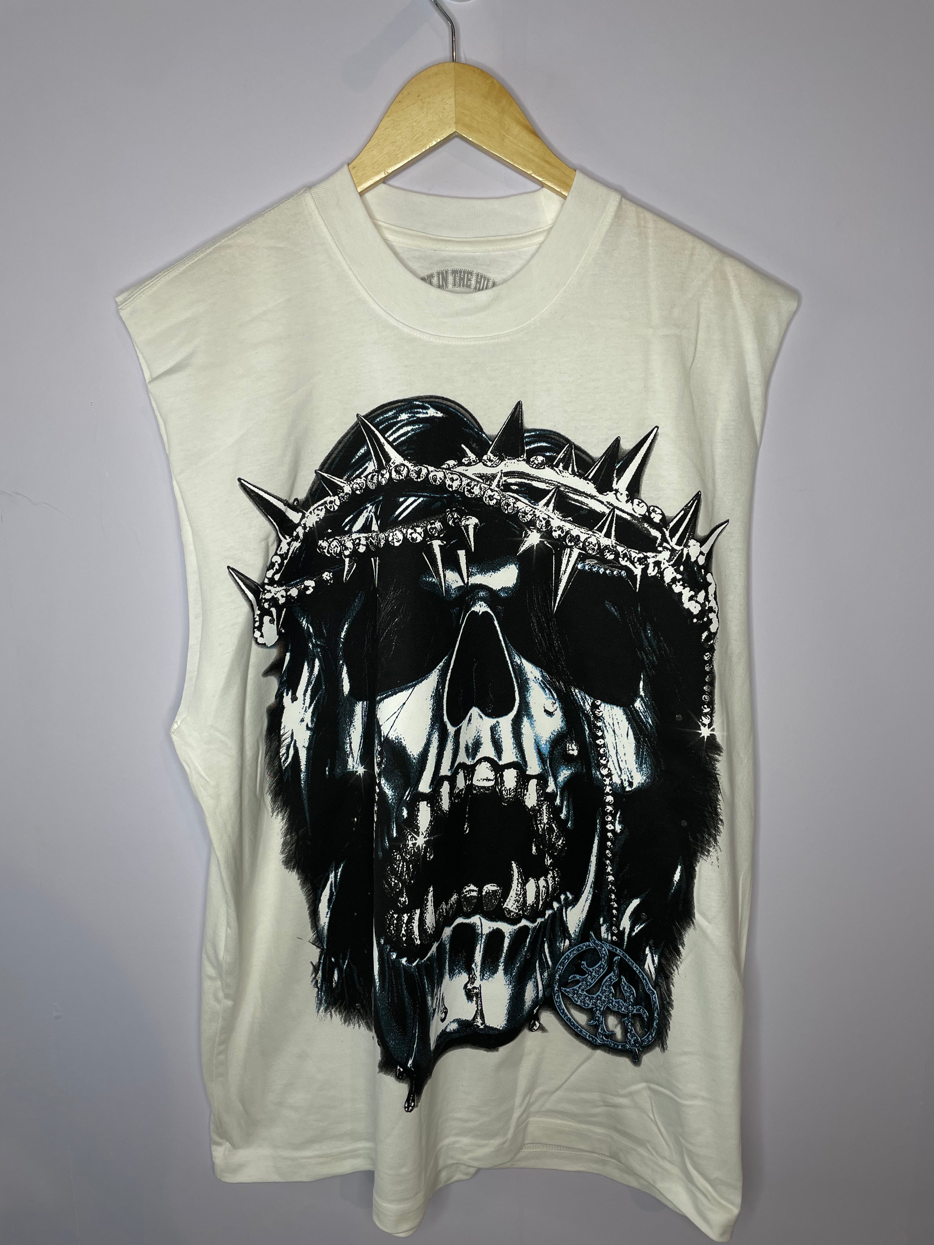Lost Hills Flames Muscle Tee White