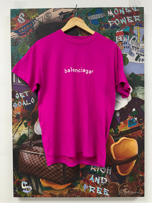 Balenciaga Tee Hot Pink Used XS N/A