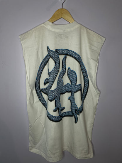 Lost Hills Flames Muscle Tee White