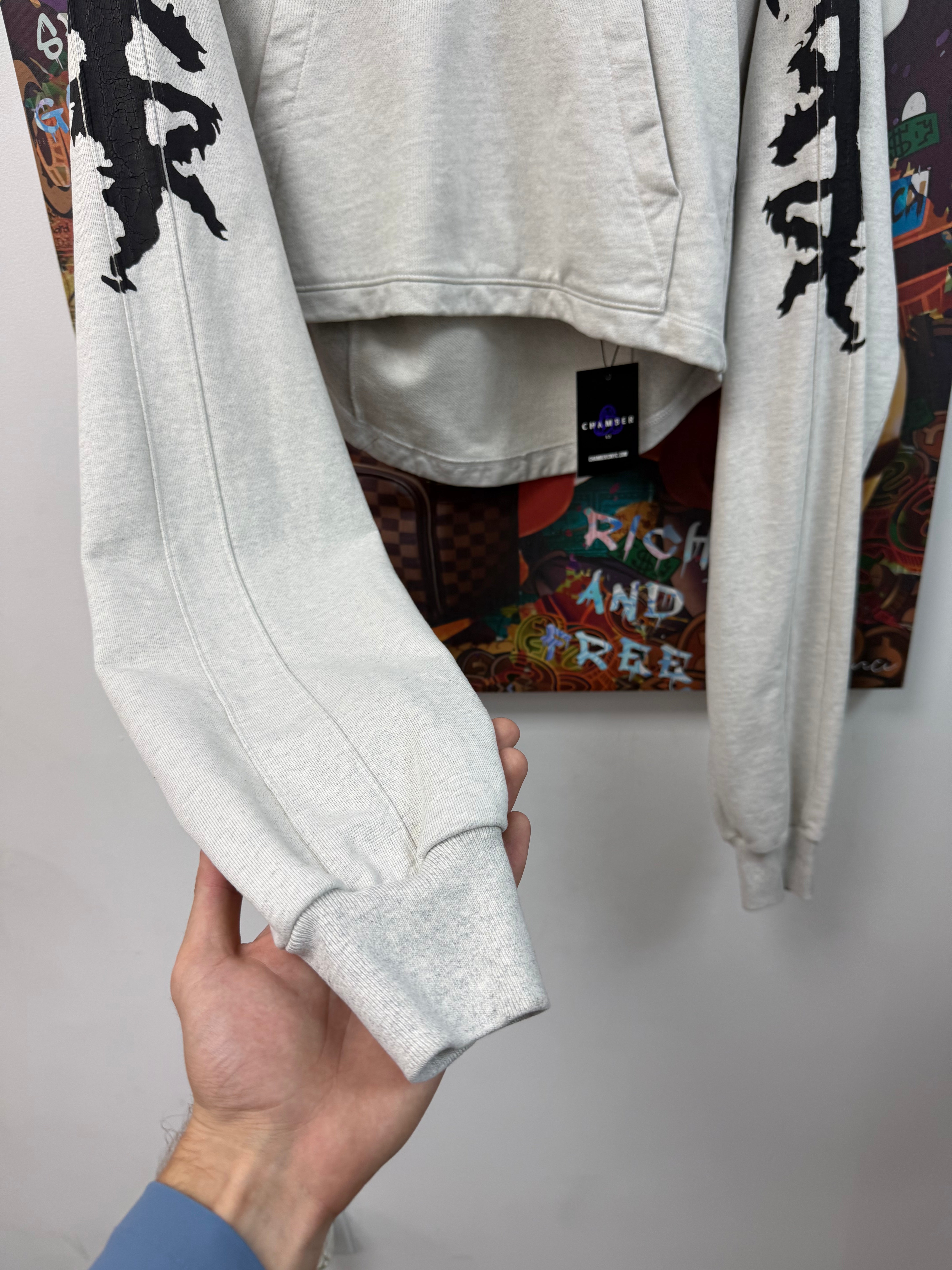 Rivington 123 RRR123 Grey Cropped Hoodie