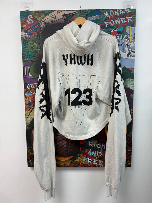 Rivington 123 RRR123 Grey Cropped Hoodie