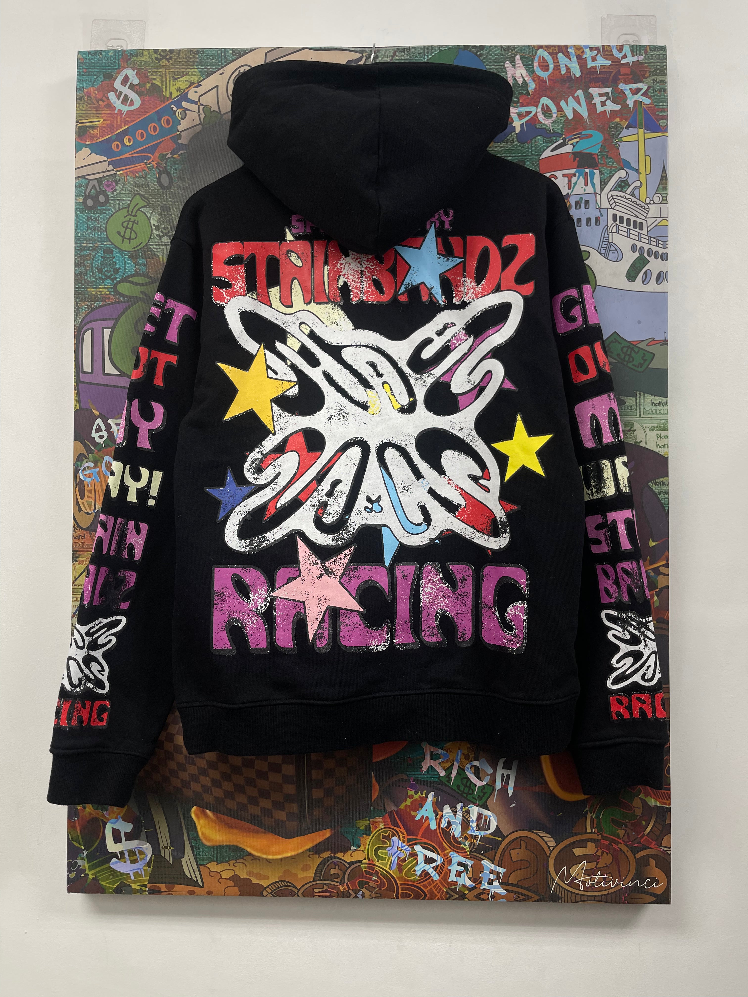 SB Studios Black Multi Racing Hoodie