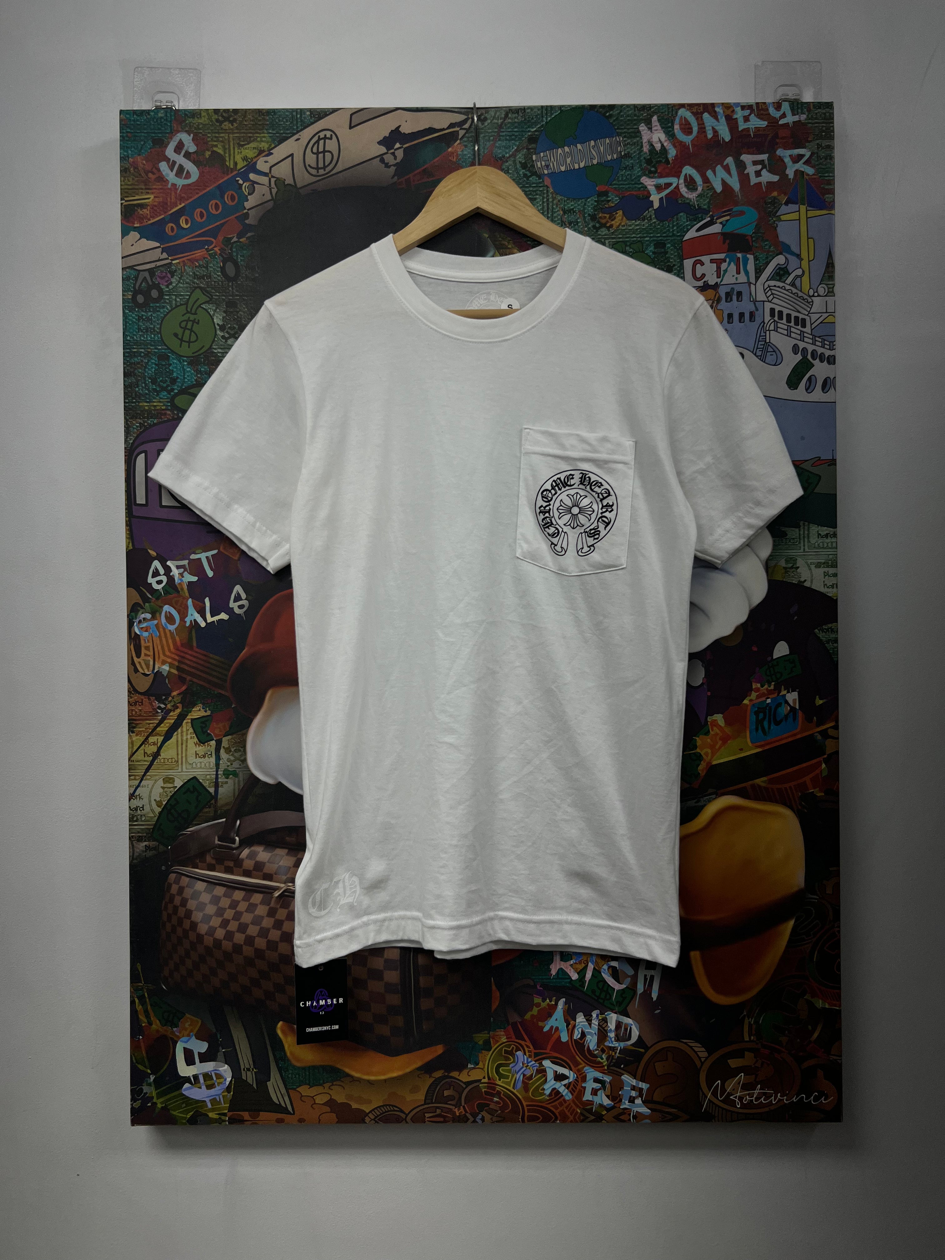 Chrome Hearts White Black Horseshoe Las Vegas Tee