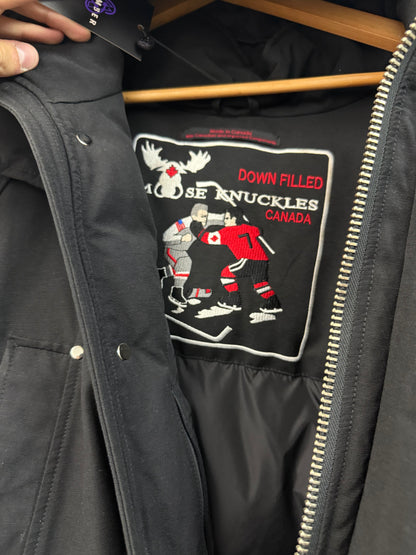 Moose Knuckles Black Black Fur Parka Jacket