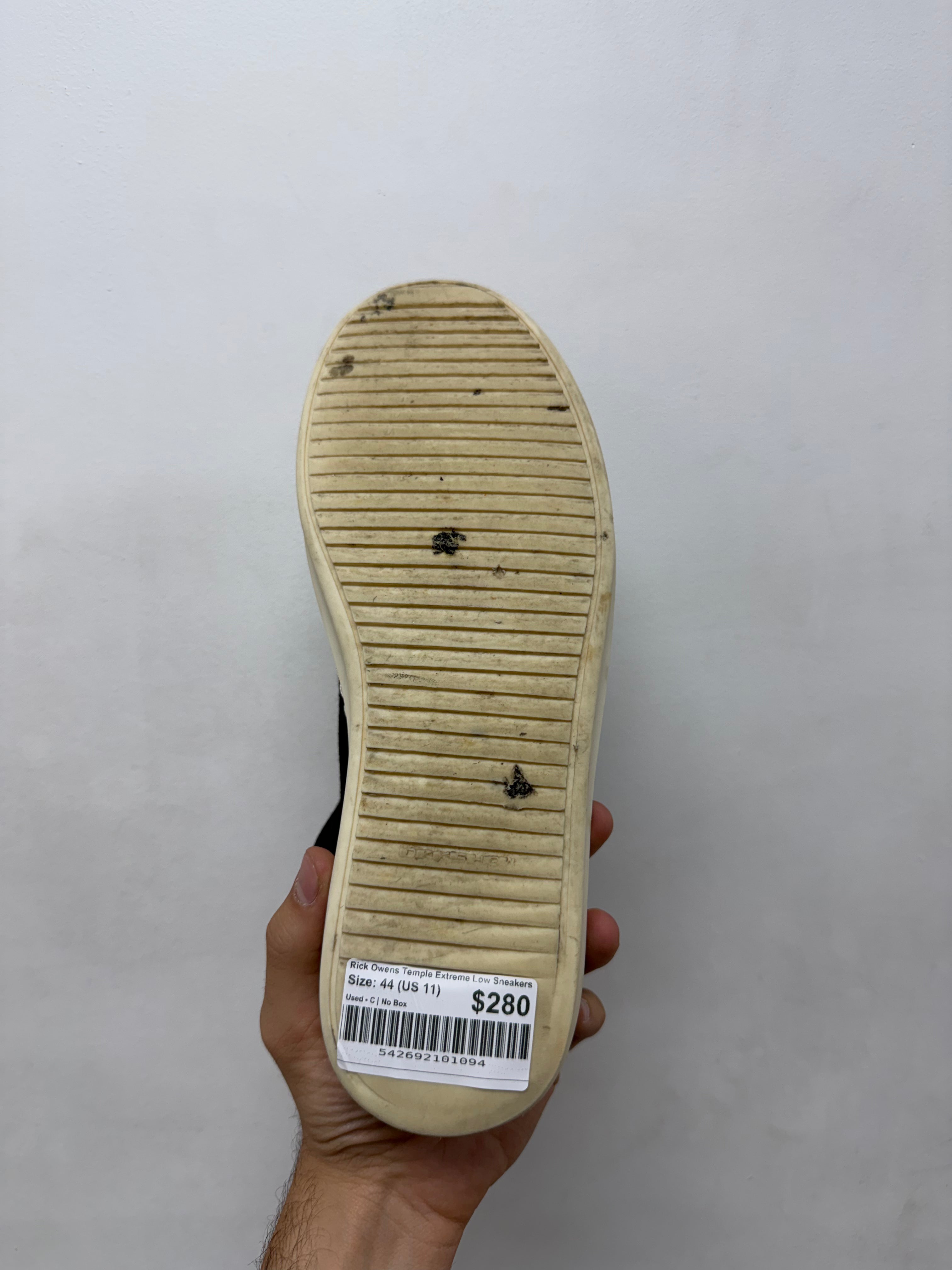 Rick Owens Temple Extreme Low Sneakers
