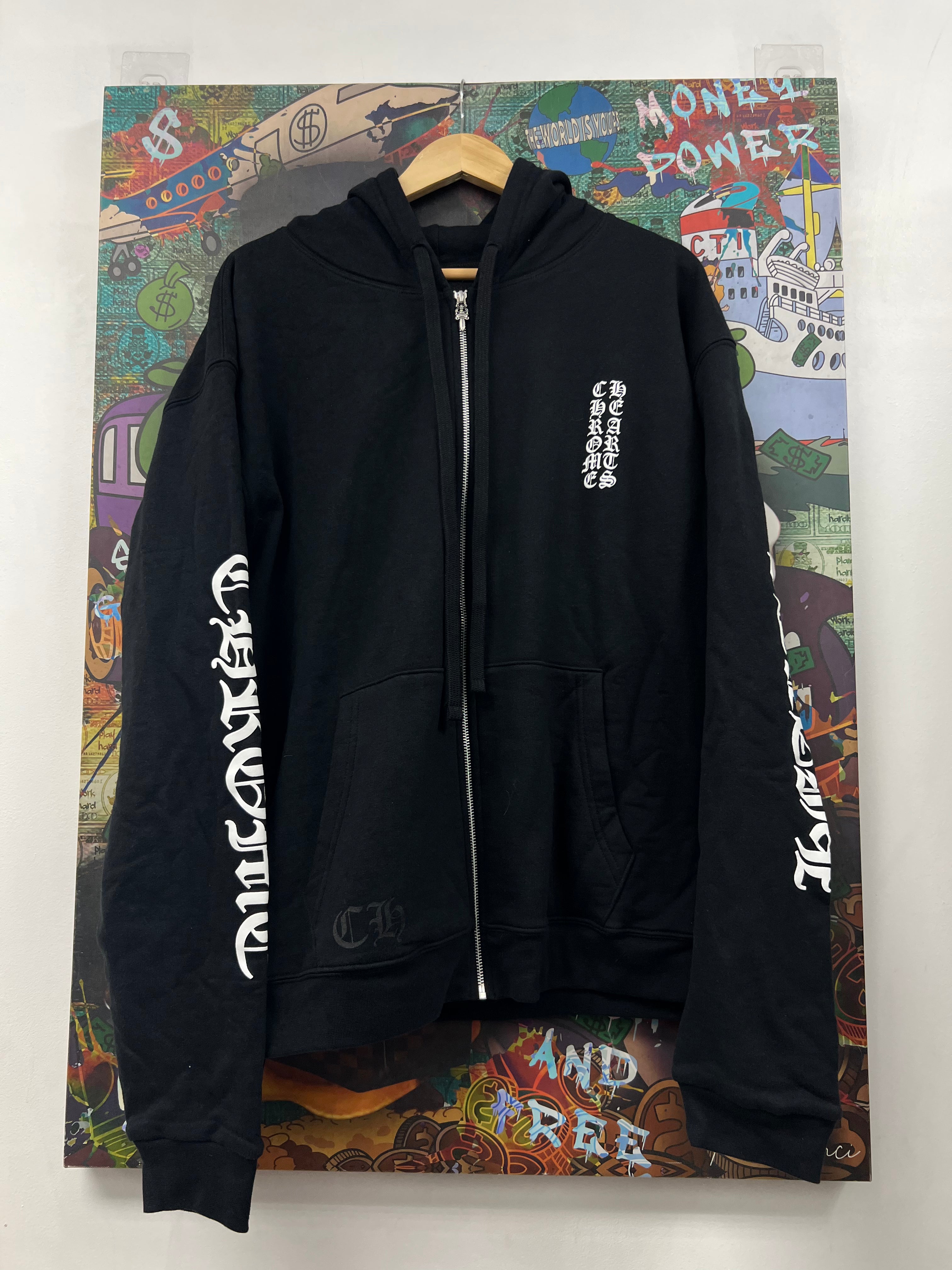 Chrome Hearts Black White Thermal Vertical Zip Up