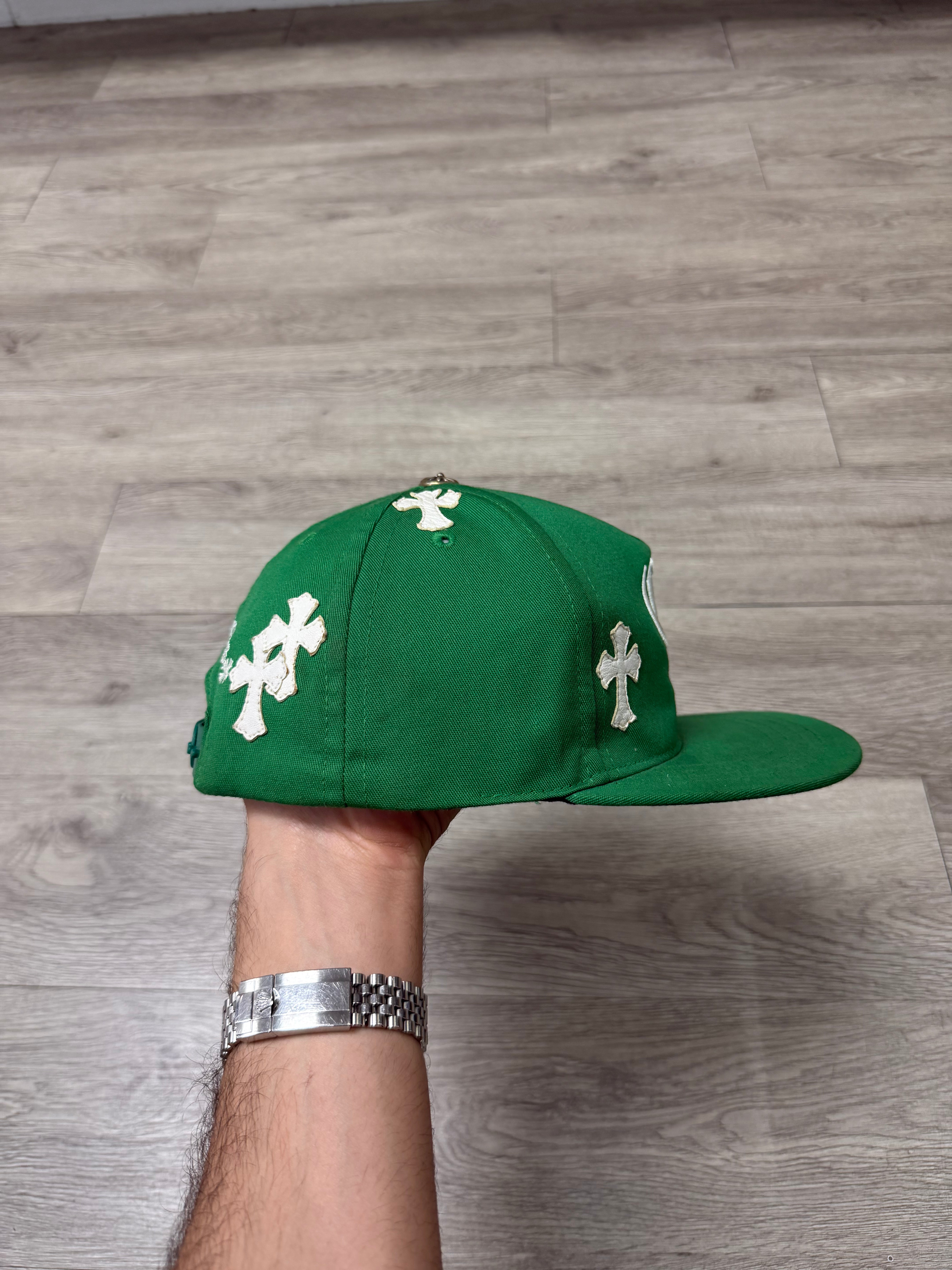 Chrome  Hearts Green White CH Baseball Hat
