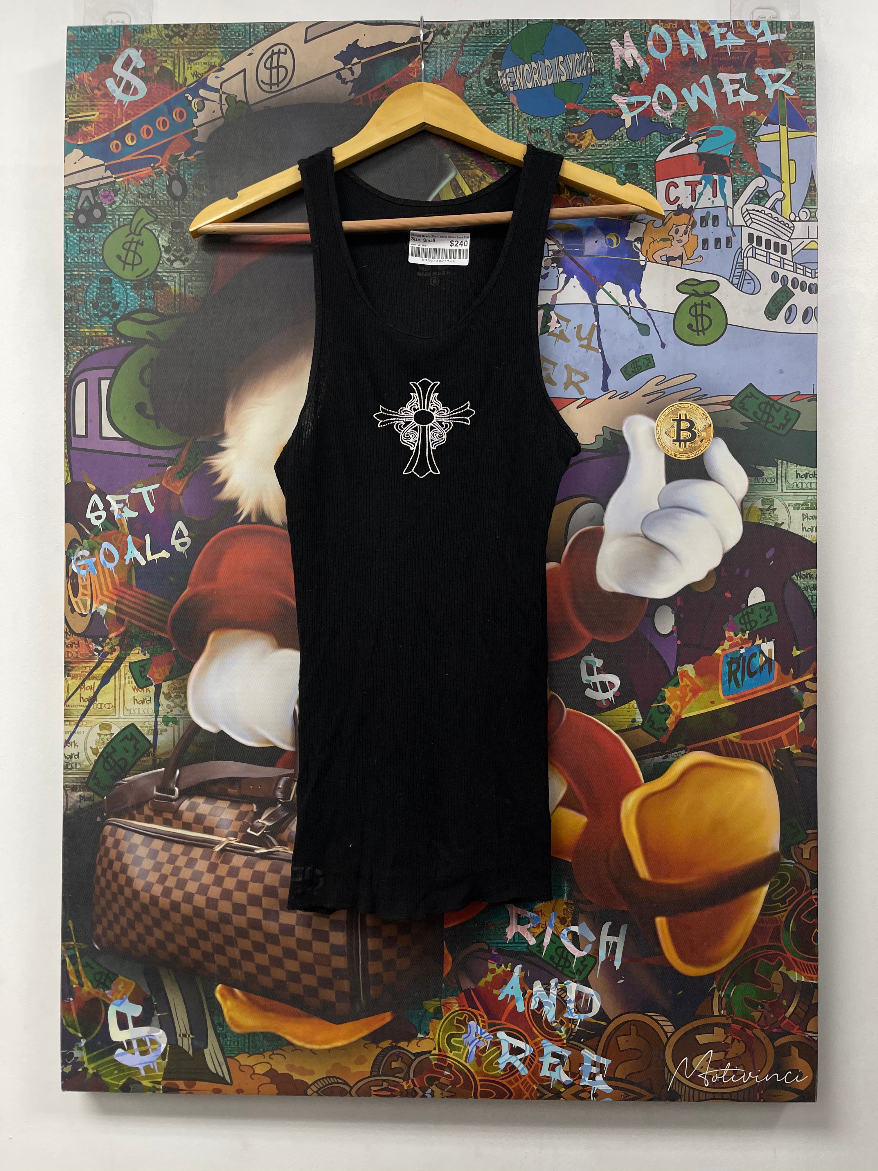Chrome Hearts Black White Cross Tank Top
