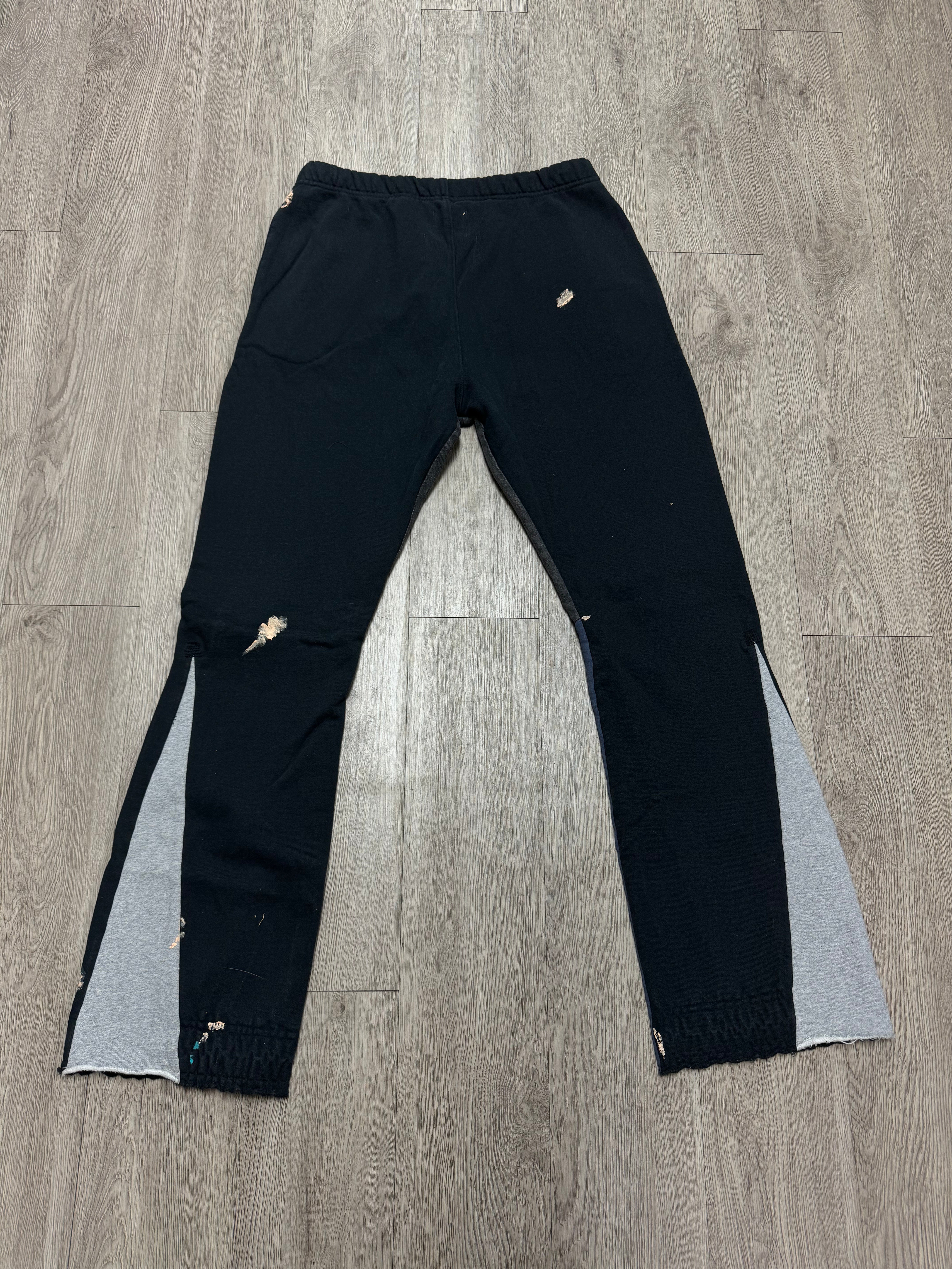 Gallery Dept Black Paint Splatter Flared Sweats
