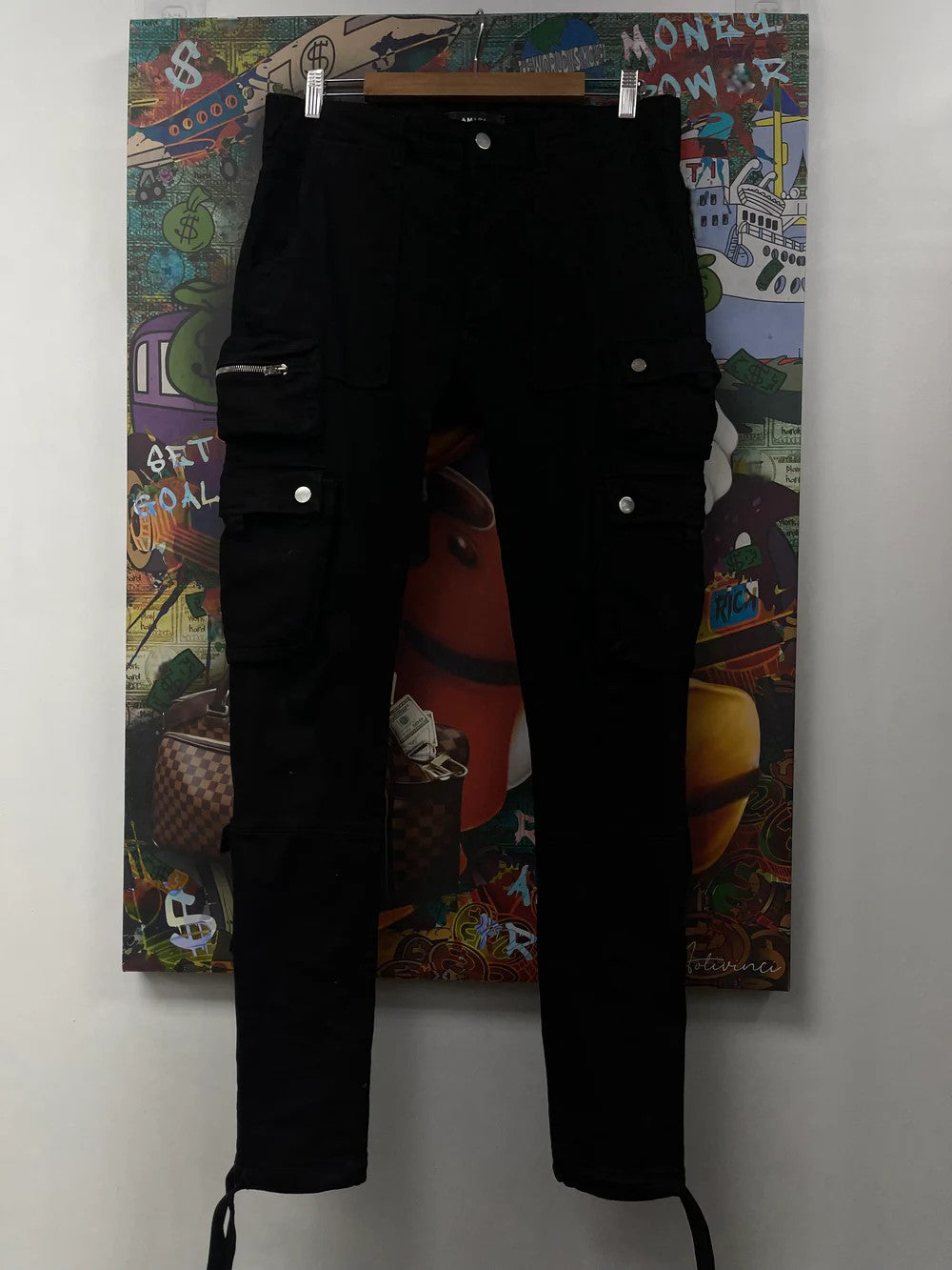 Amiri Cargo Black Jeans