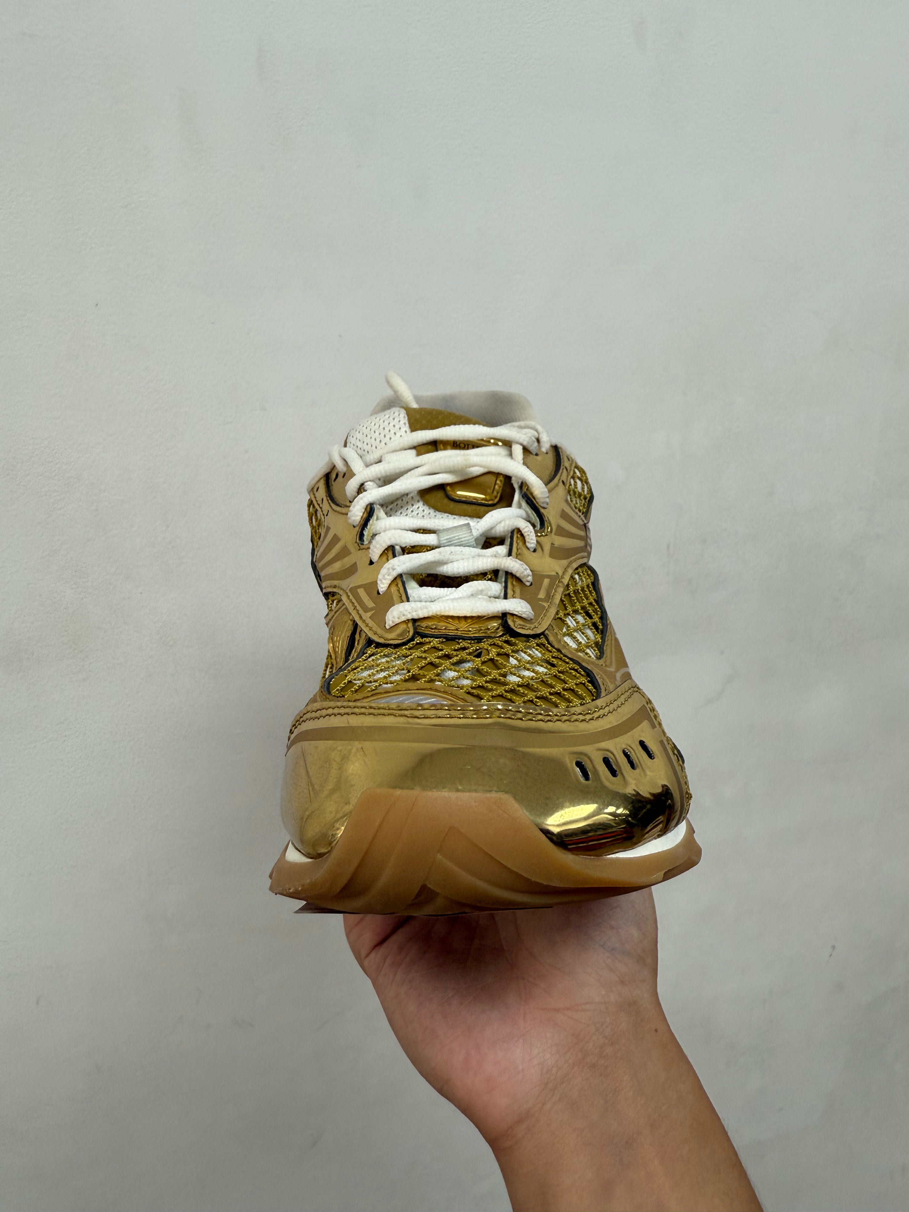 Bottega Veneta Gold Orbits Sneakers