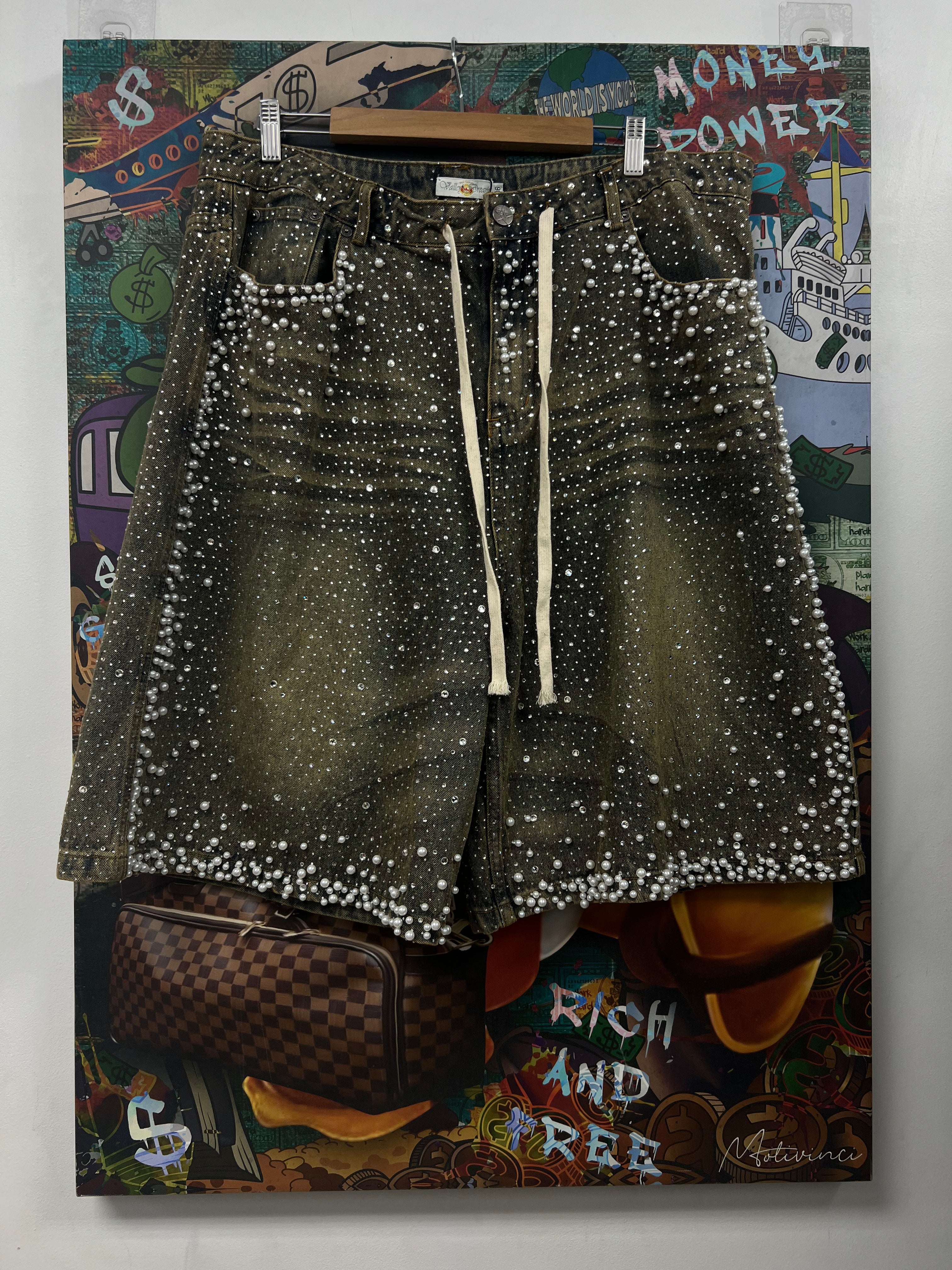 Vale Mid Wash Rain Storm Shorts