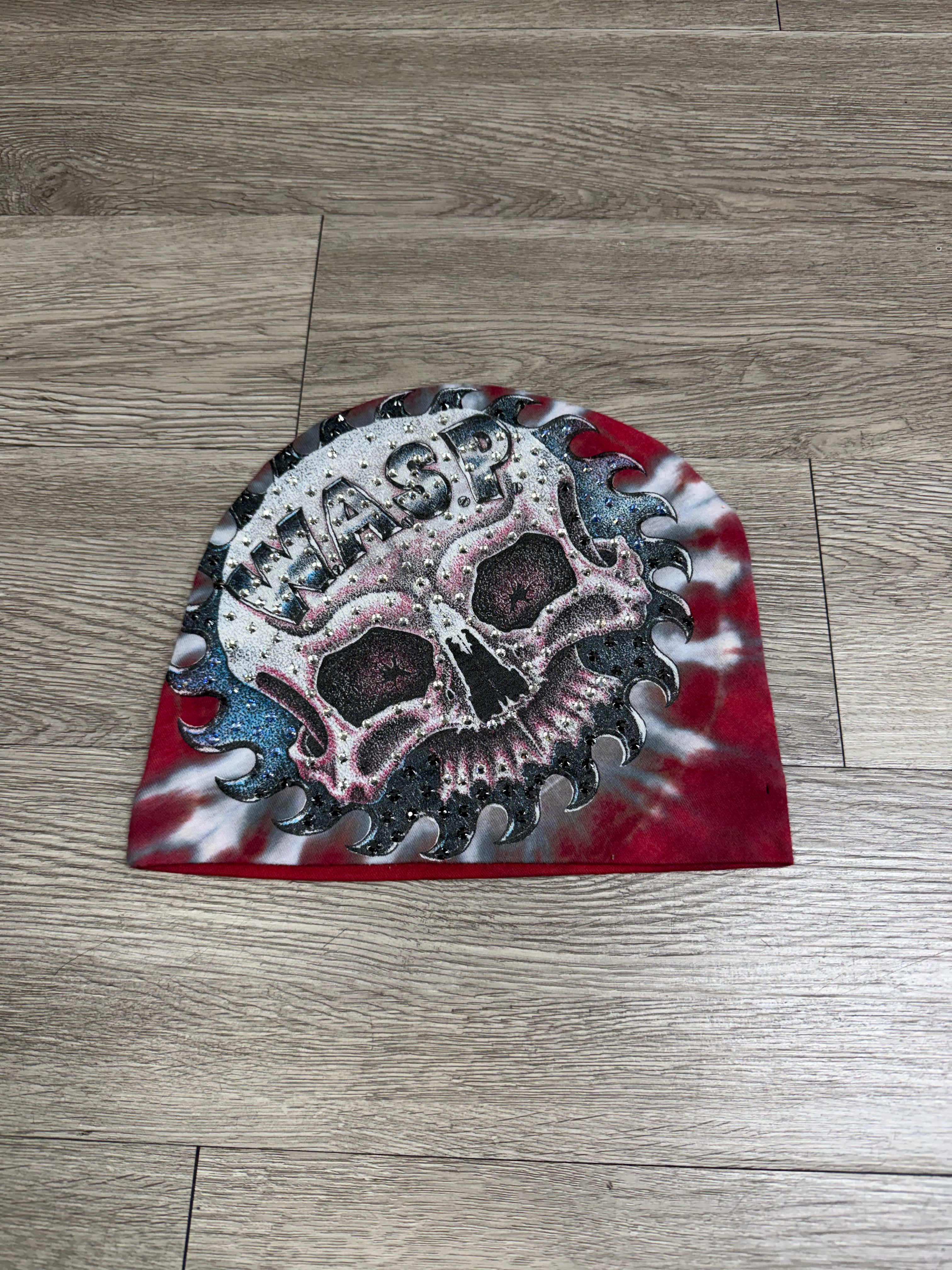 Bossi Tie Dye Skull Wasp Rhinestone Beanie