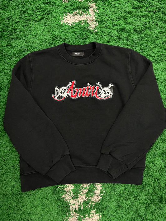 Amiri Skull Crewneck Black Red XL Used