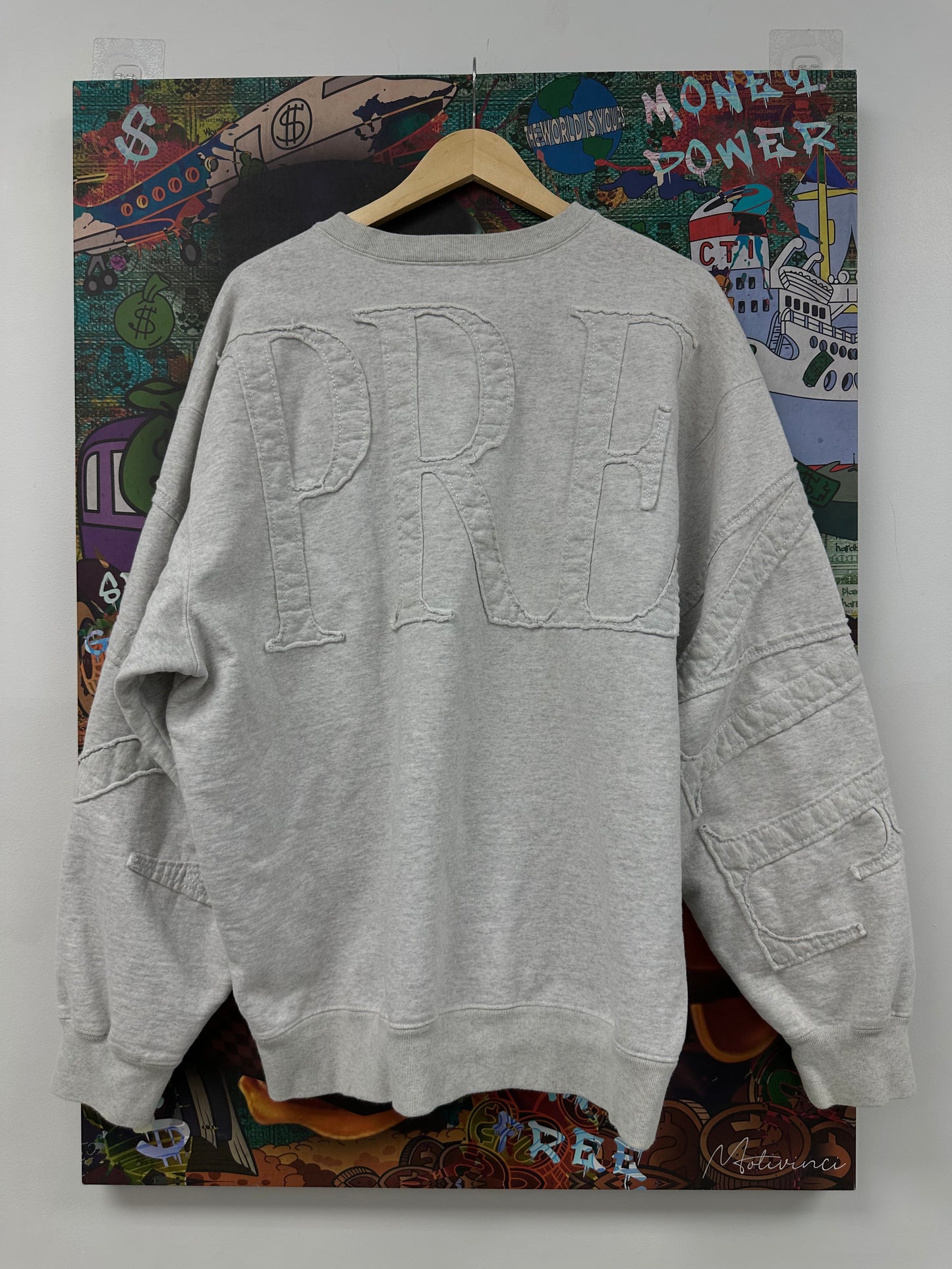 Supreme Shoulder Sleeve Logo Crewneck Grey Used XL N/A