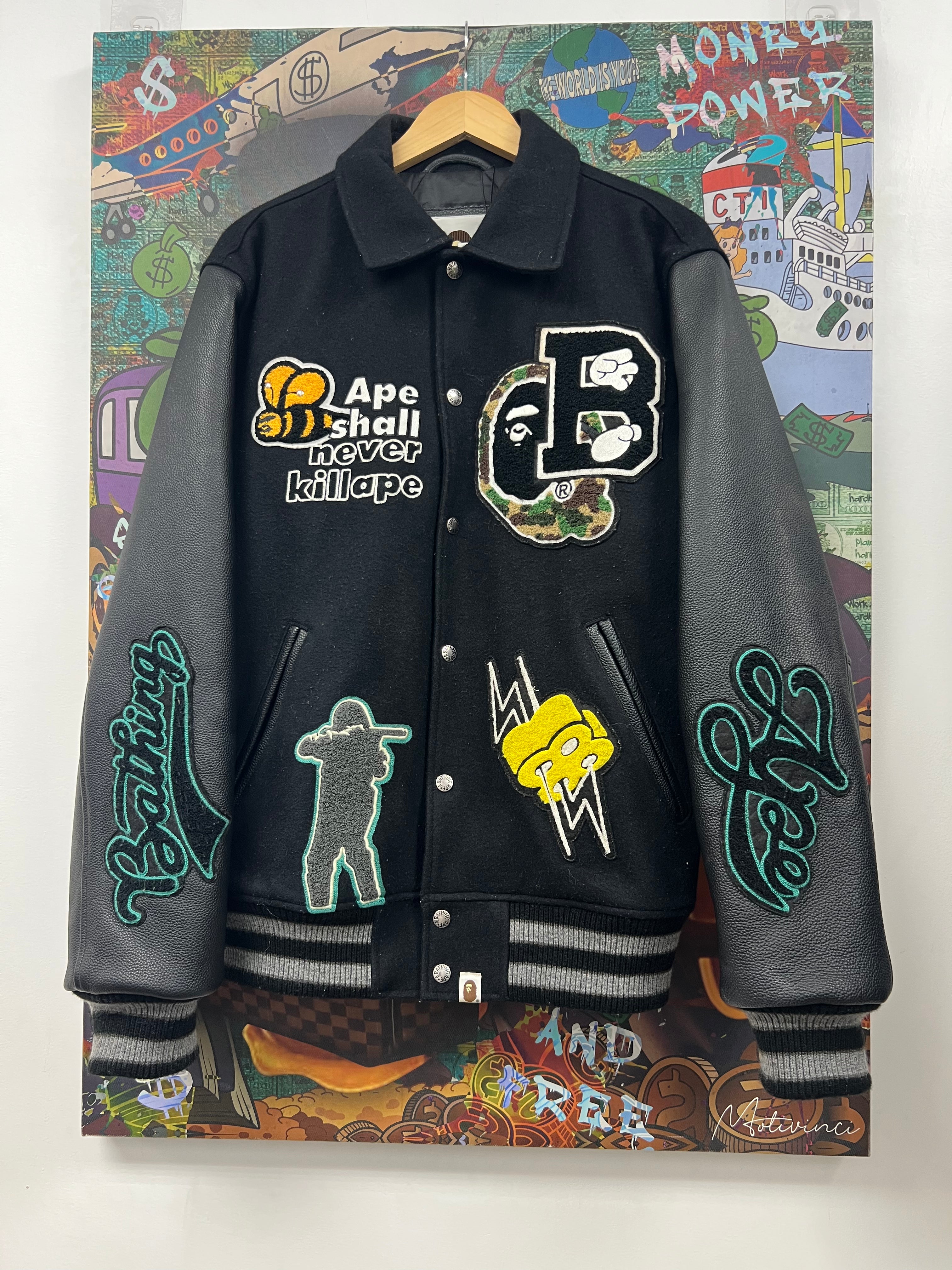 BAPE Black Varsity Jacket