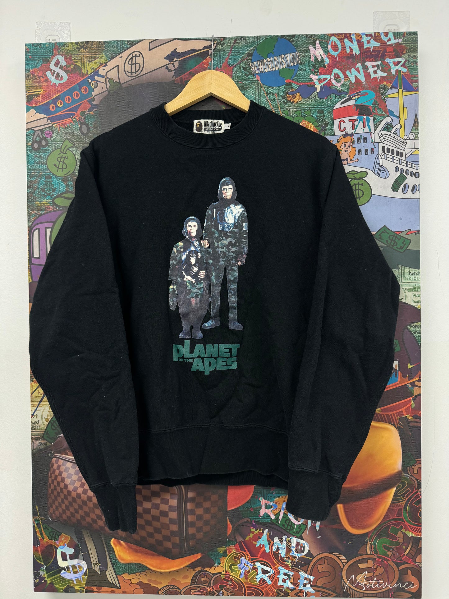 BAPE Planet of The Apes Crewneck Black Used Large N/A