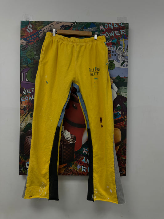 Gallery Dept Flare Sweats Yellow Used XL N/A