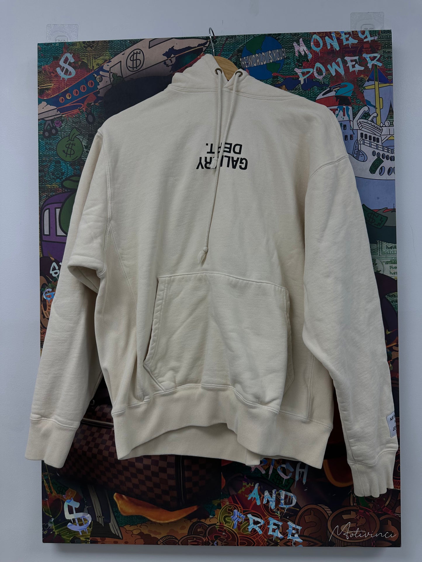 Gallery Dept Upside Down Hoodie Cream Used Medium N/A