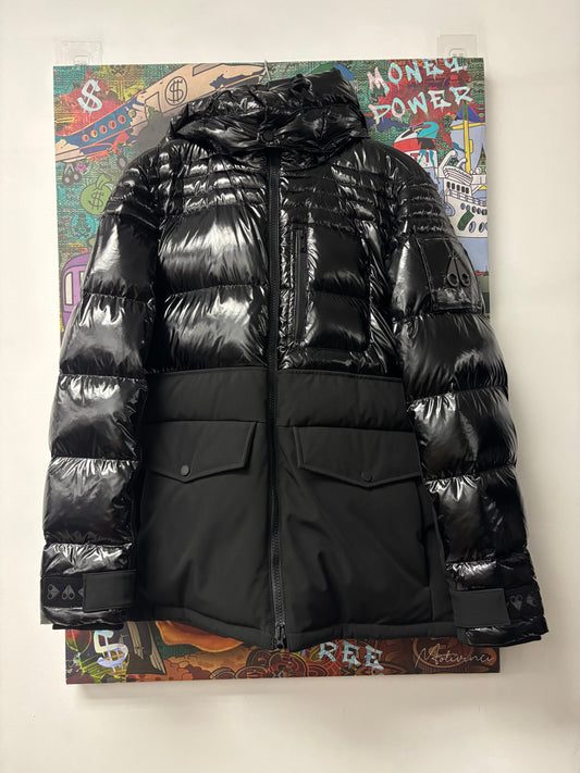 Moose Knuckles Black Patent Jacket