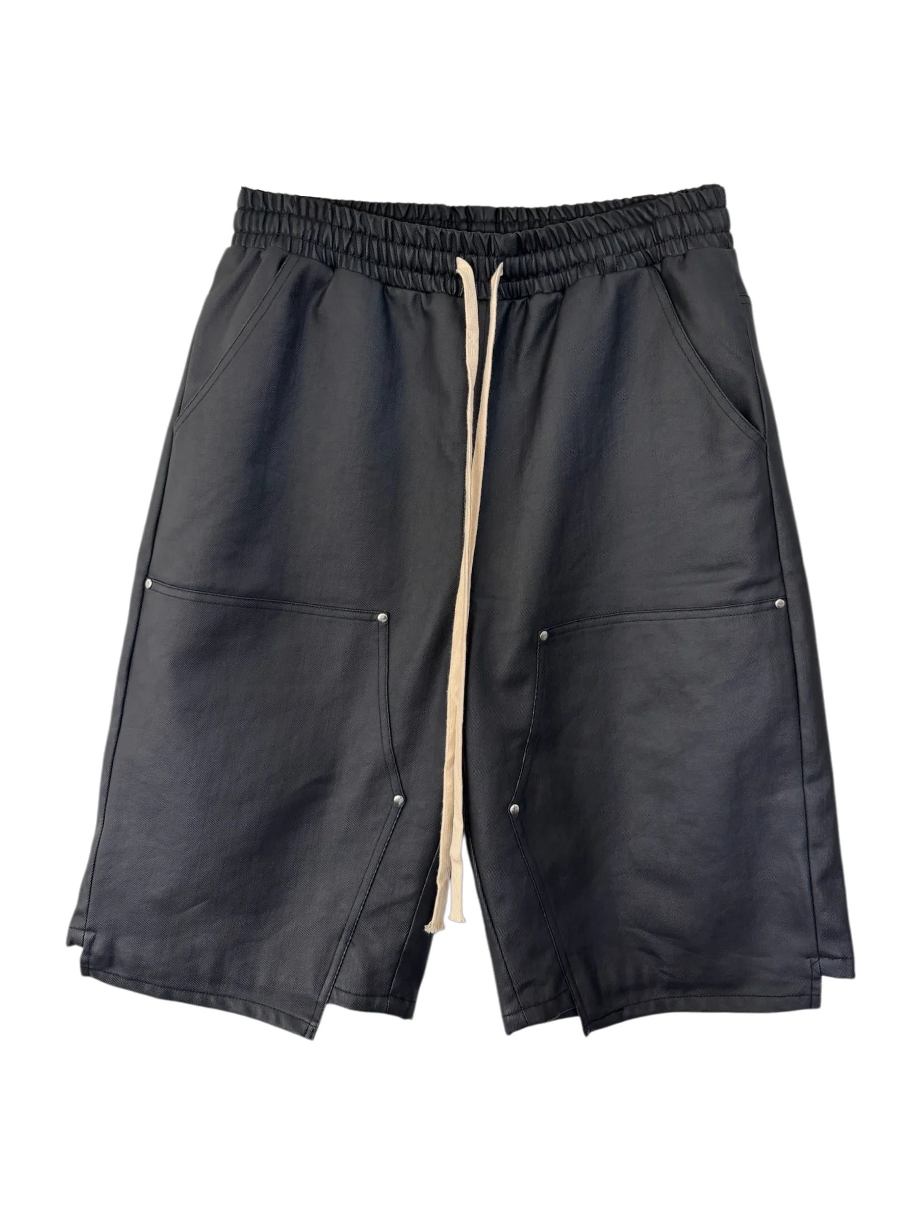 Matiere de Desirs Wax Double Knee Black Shorts