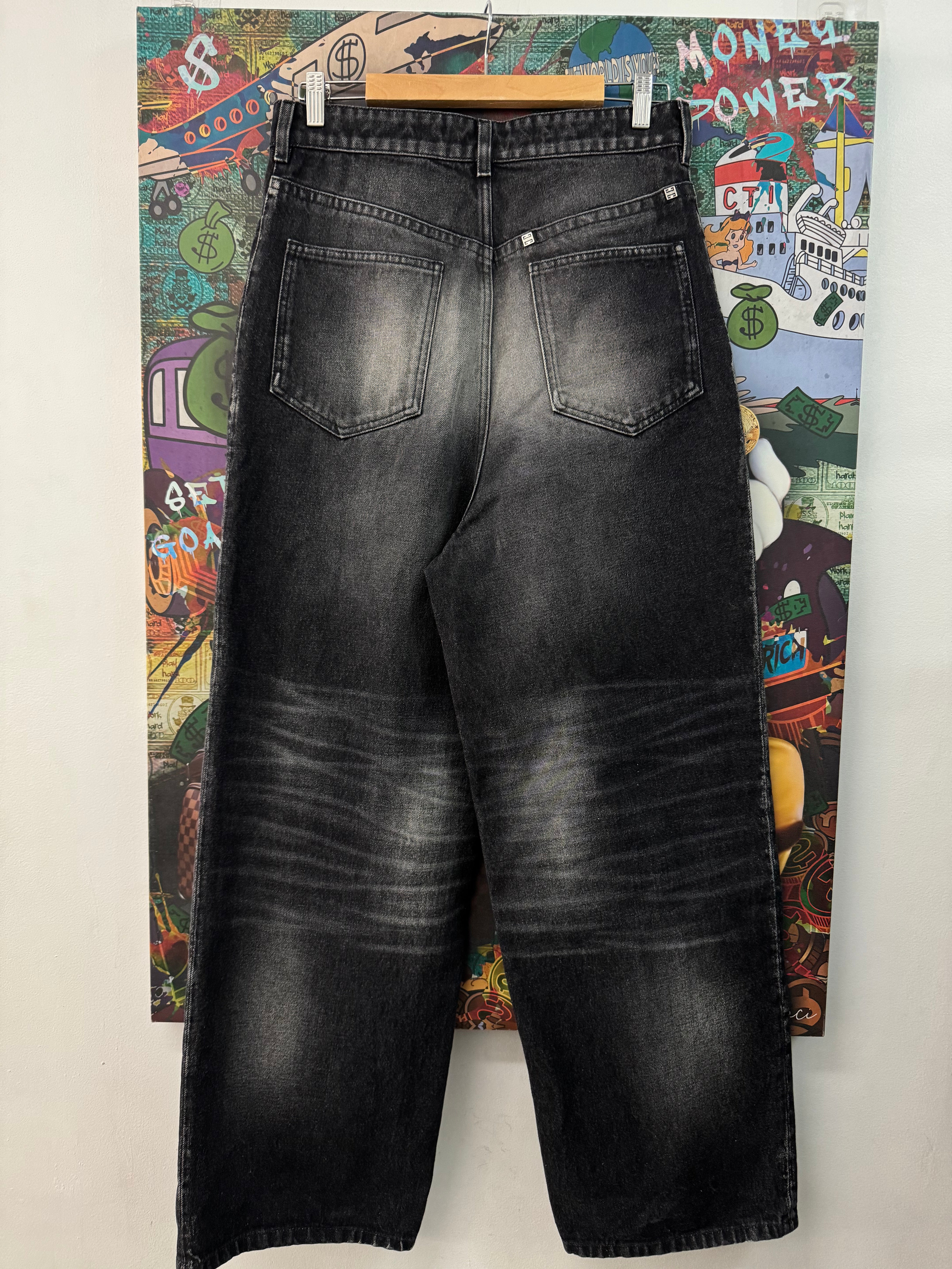 Givenchy Black Wash Baggy Jeans