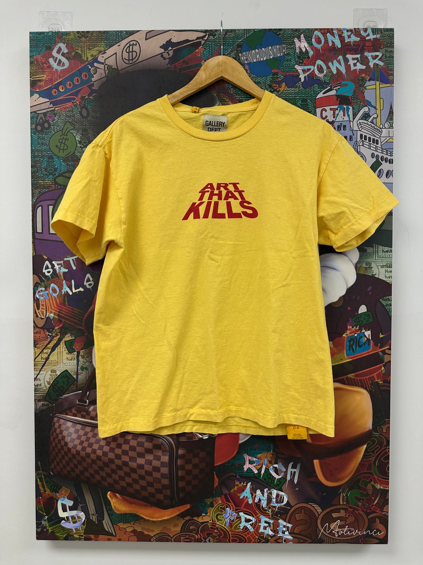 Gallery Dept ATK Tee Yellow Red Used Small N/A