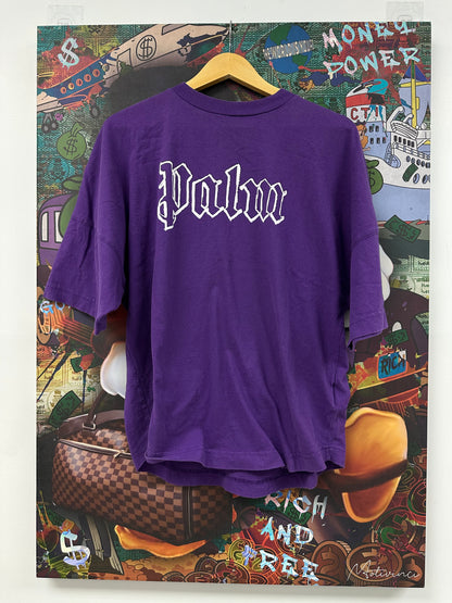 Palm Angels Tee Purple White Used XS