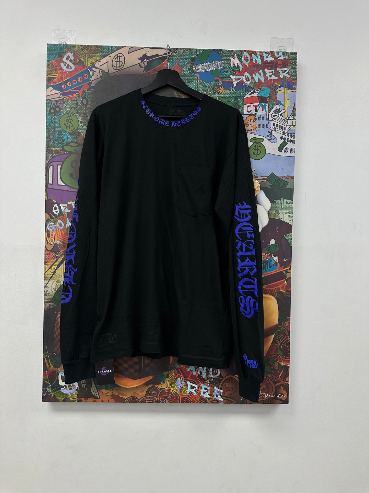 Chrome Hearts LS Black Blue 1988 New Large N/A