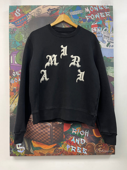 Amiri Wes Lang Black White Crewneck