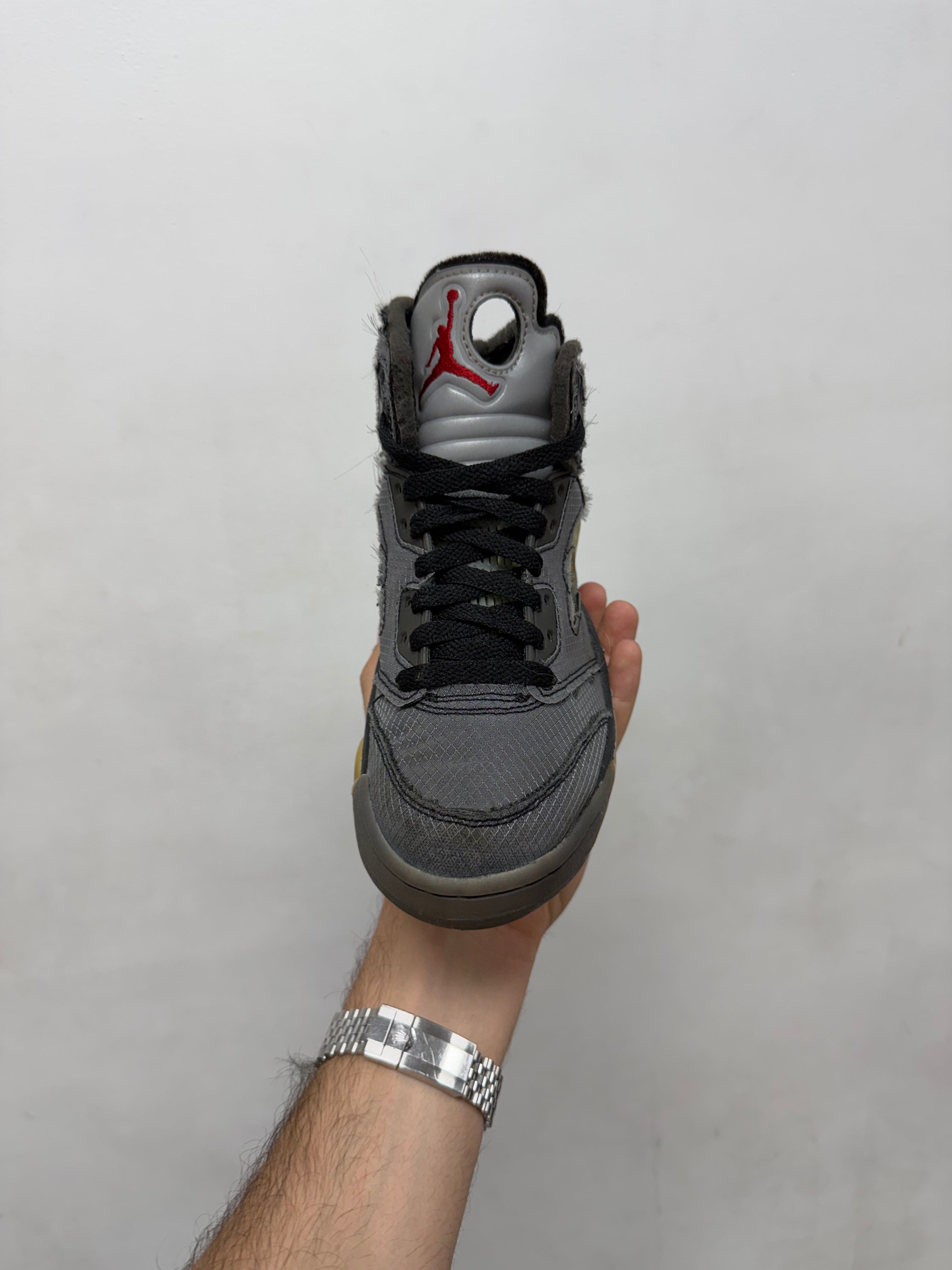 Jordan 5 Off White Muslin Sneakers