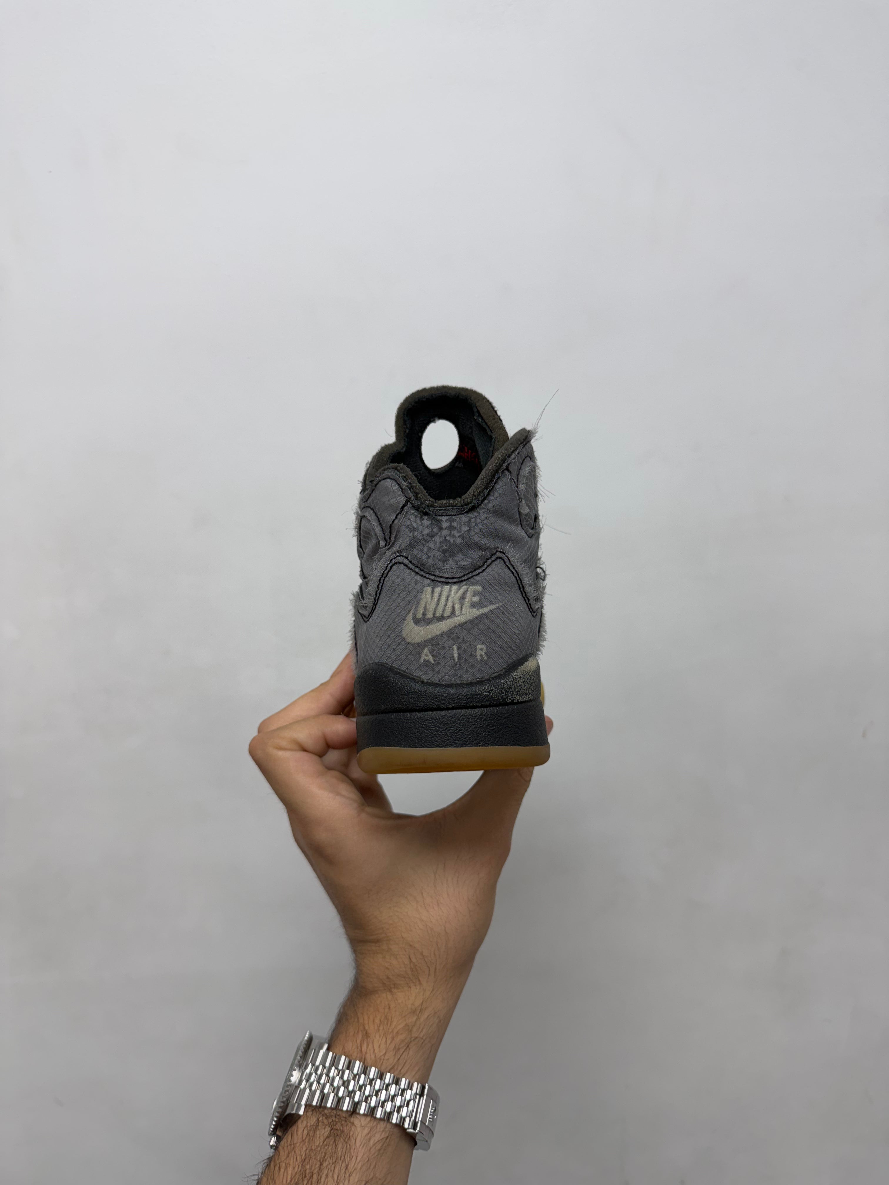 Jordan 5 Off White Muslin Sneakers