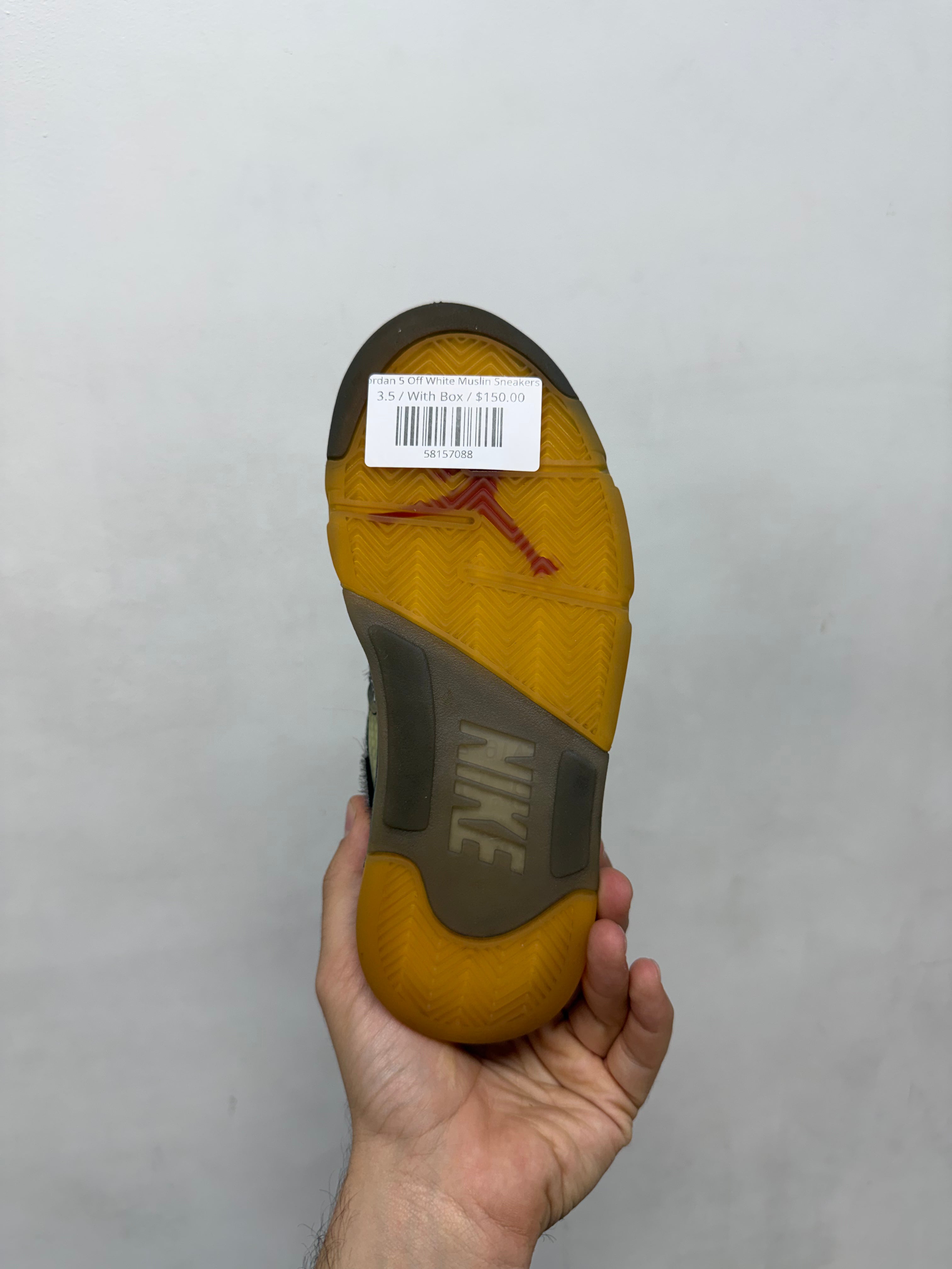 Jordan 5 Off White Muslin Sneakers