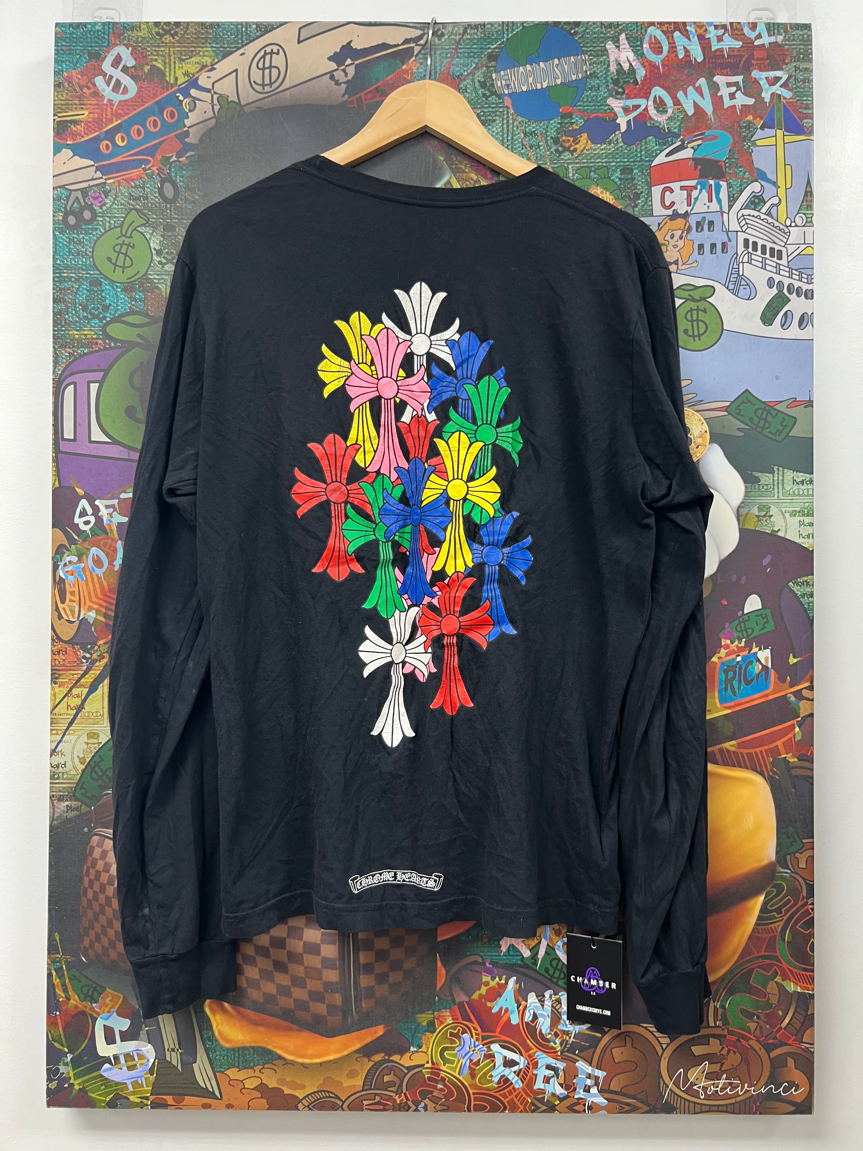 Chrome  Hearts Black Multi Cross Long Sleeve