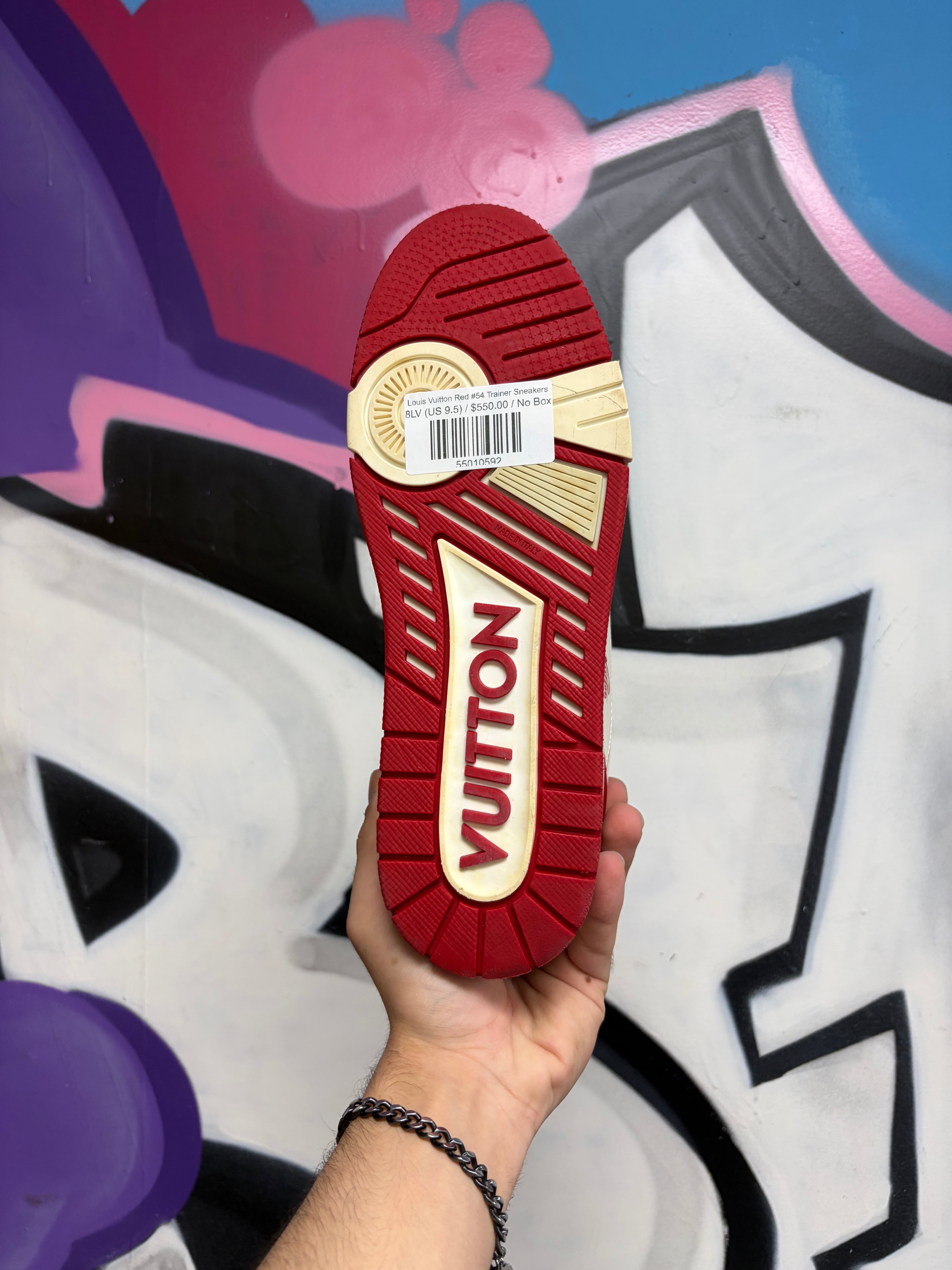 Louis Vuitton Red #54 Trainer Sneakers