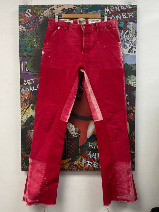 Gallery Dept. Red Paint Splatter Jeans