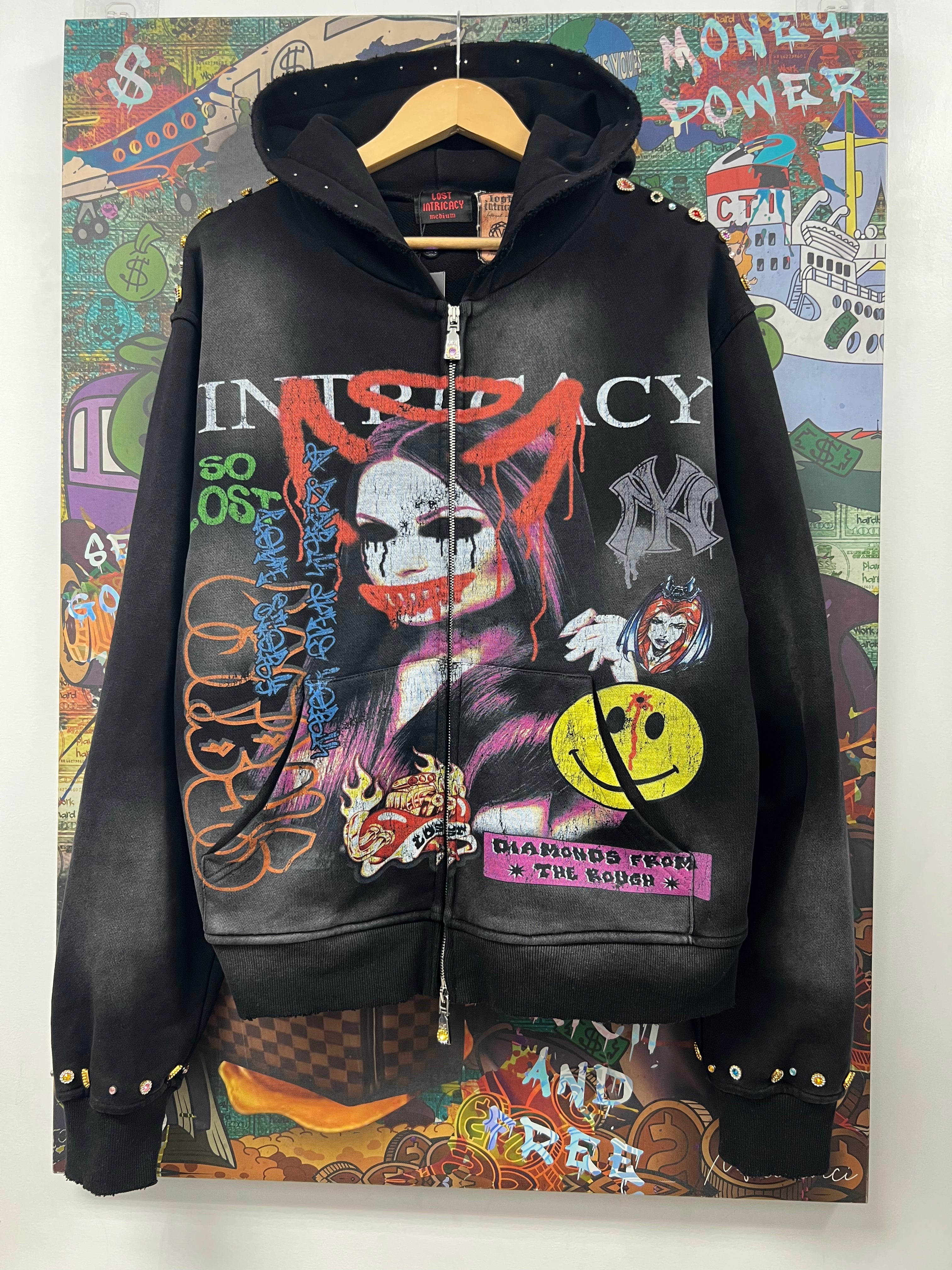 Lost Intricacy Black Paper Magazine Zip Up
