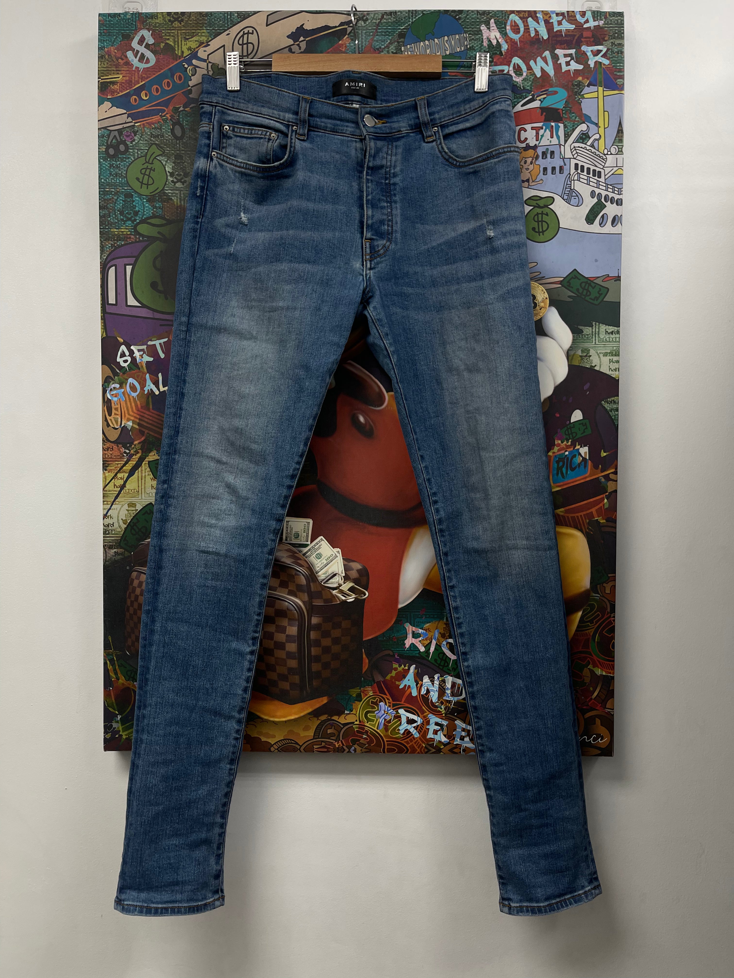 Amiri Light Wash Plain Jeans