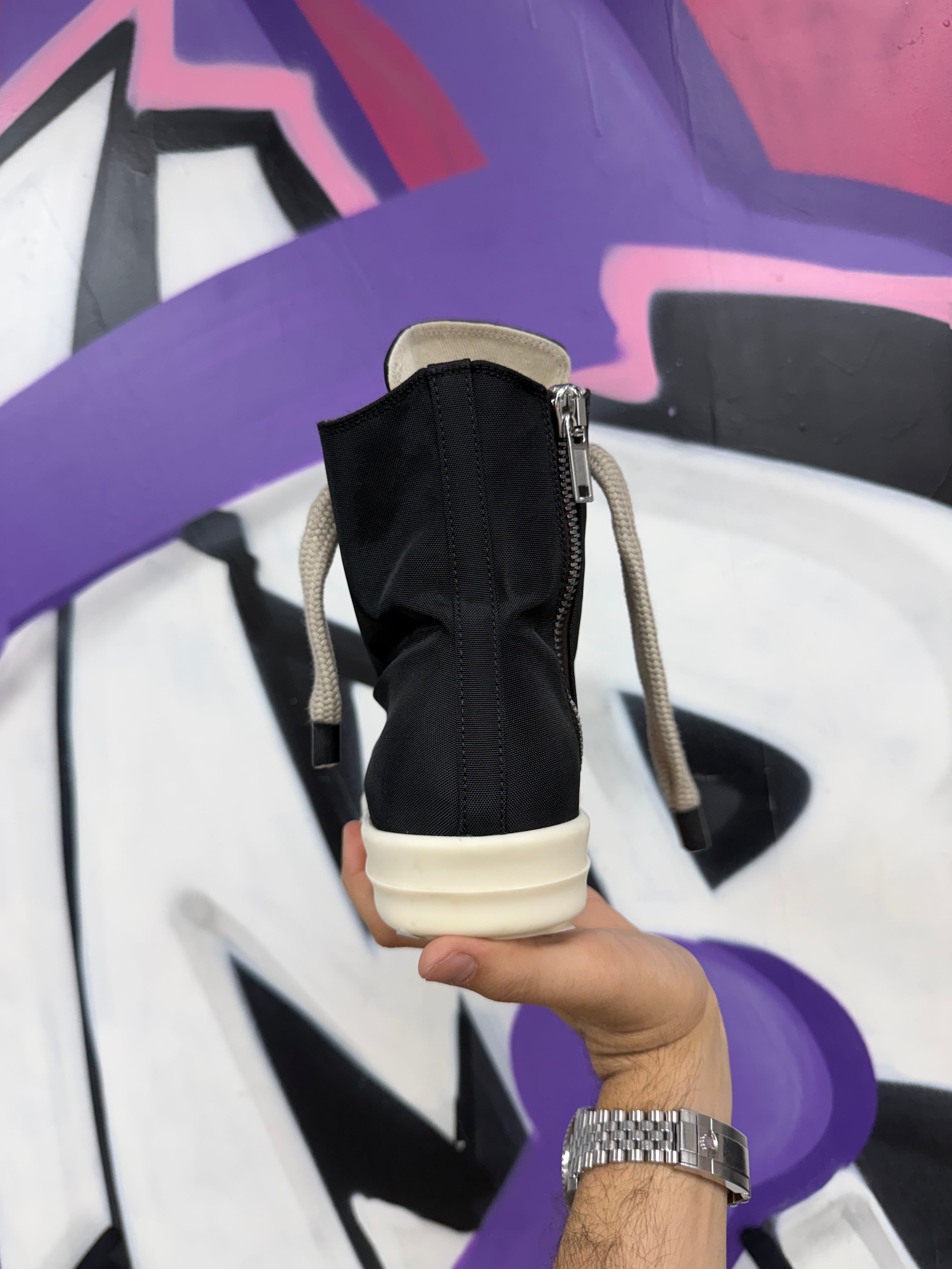 Rick Owens Black DRKSHDW Jumbo Lace Ramone High Sneakers