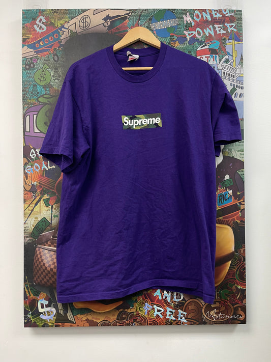 Supreme Box Logo Purple Camo Tee