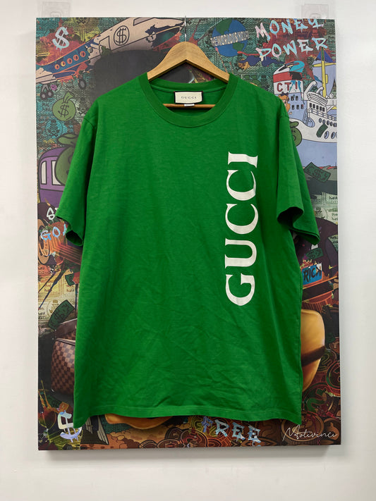 Gucci Logo Green White Tee