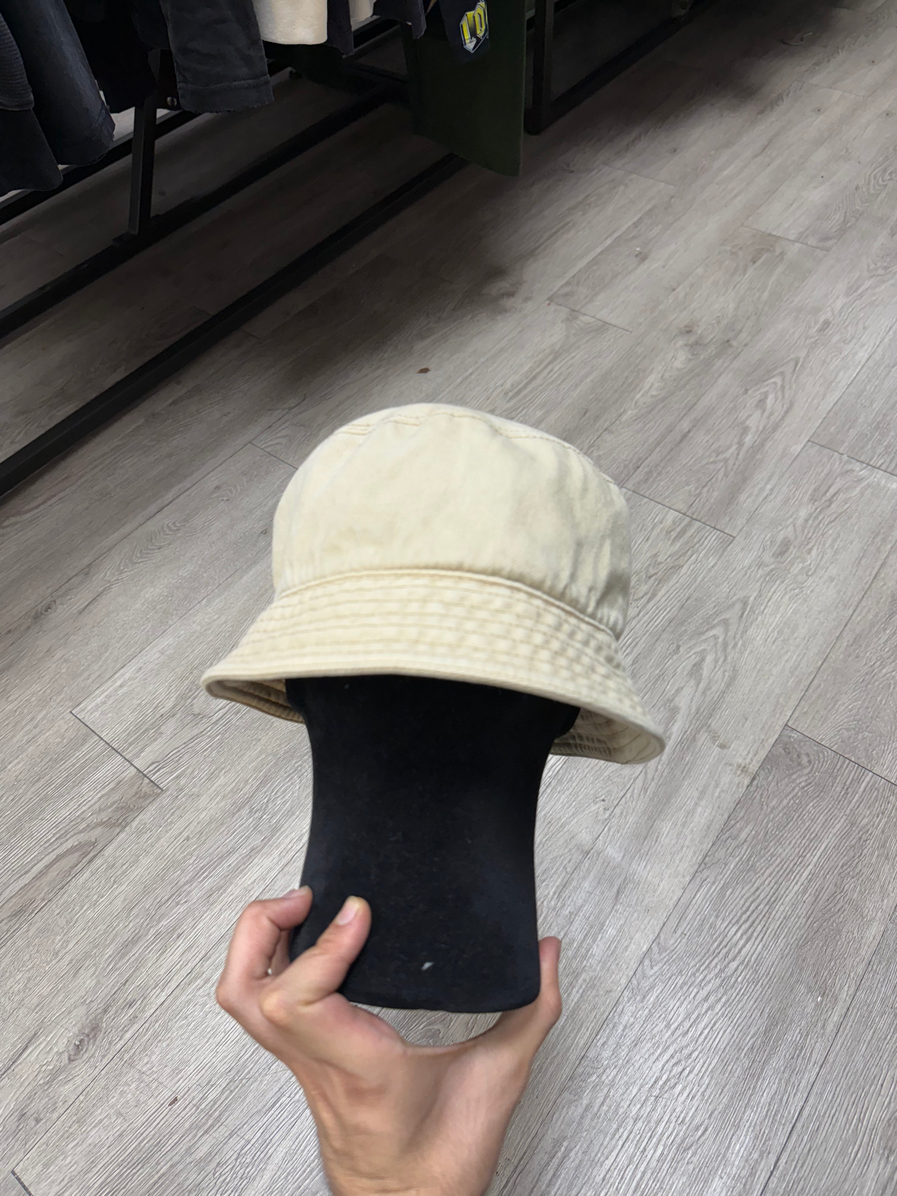 Prada Tan Denim Bucket Hat