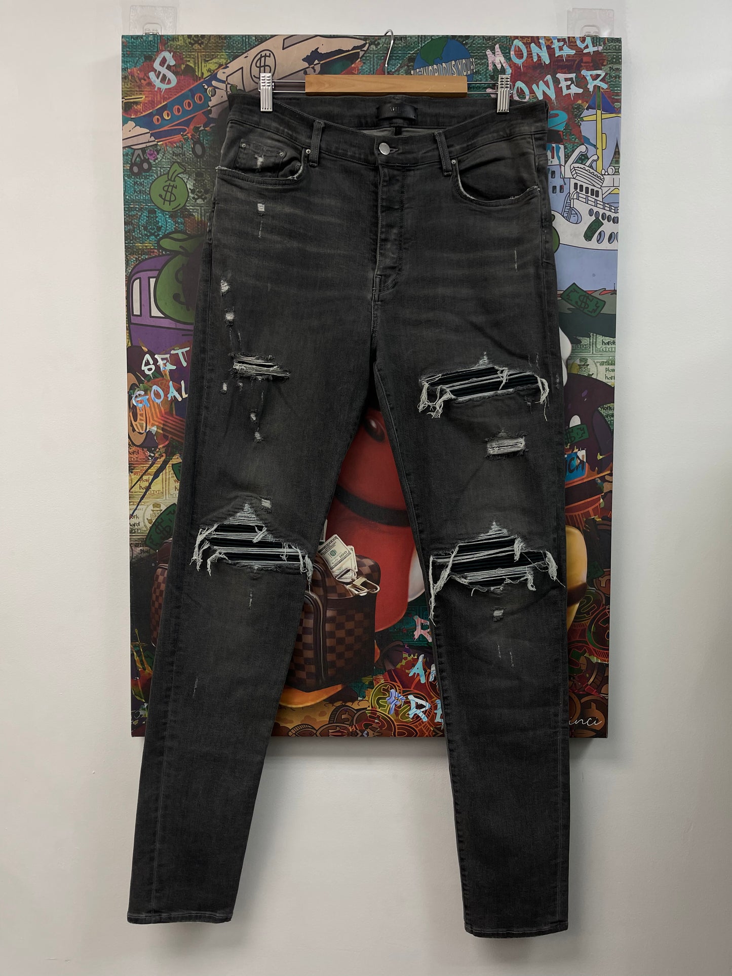 Amiri Mx1 Grey Black Jeans