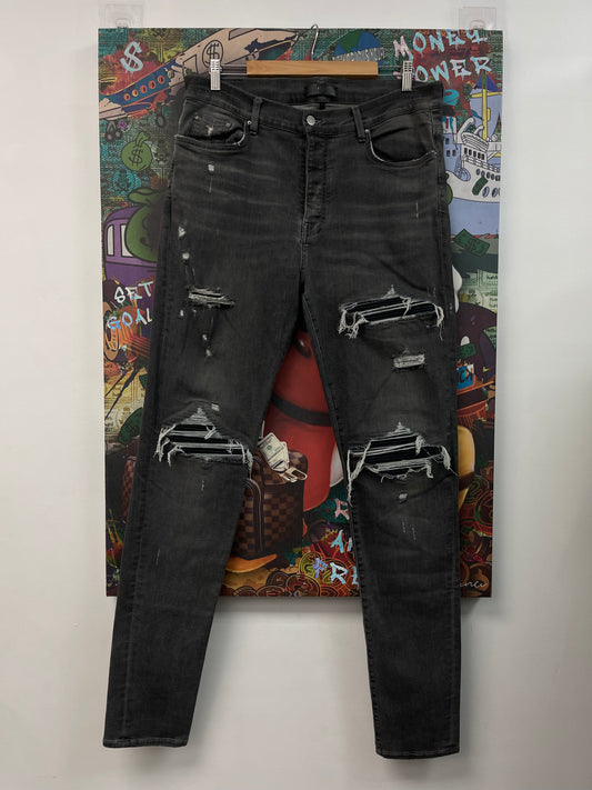 Amiri Mx1 Grey Black Jeans