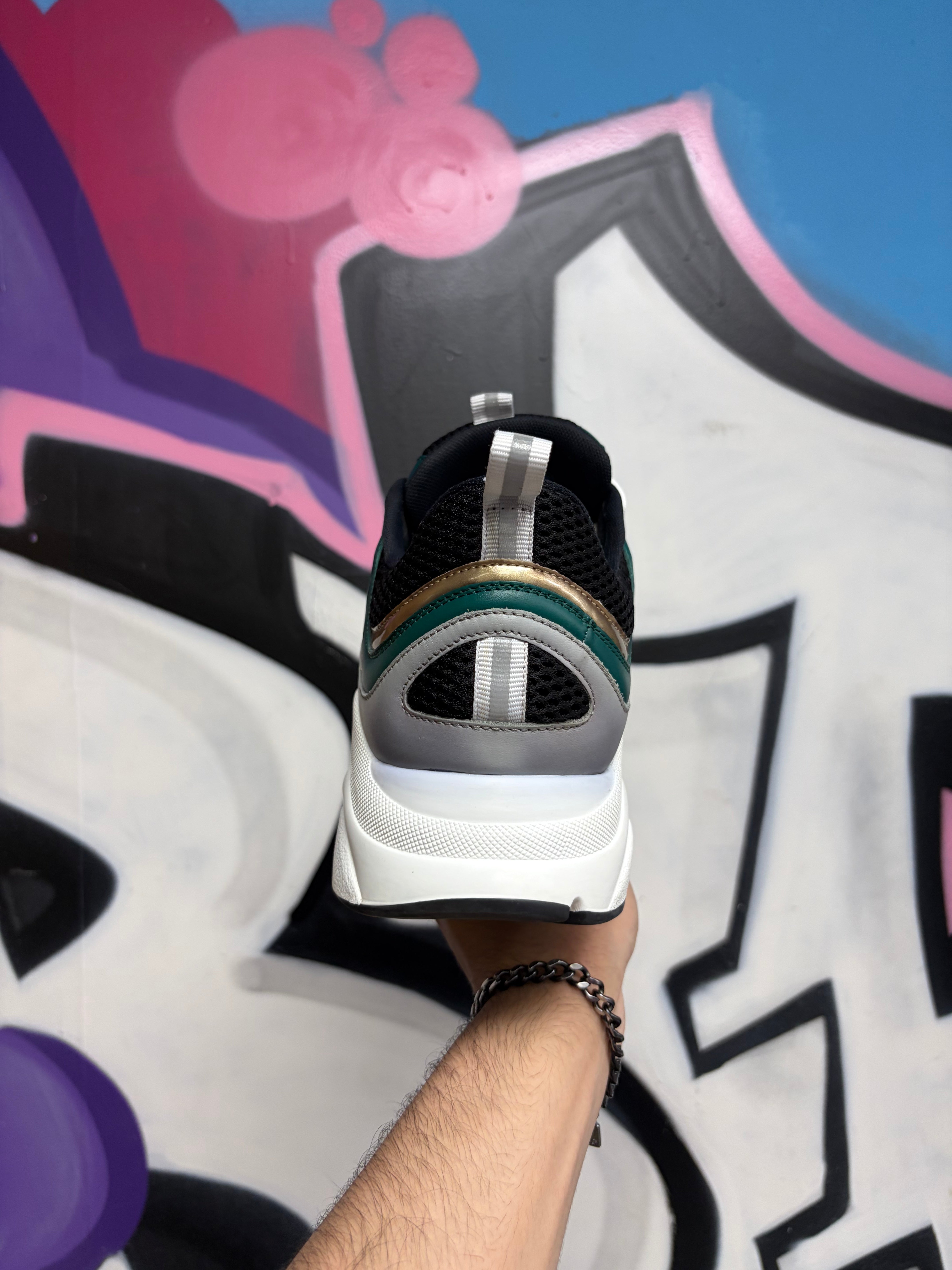 Dior B22 Green Gold Sneakers