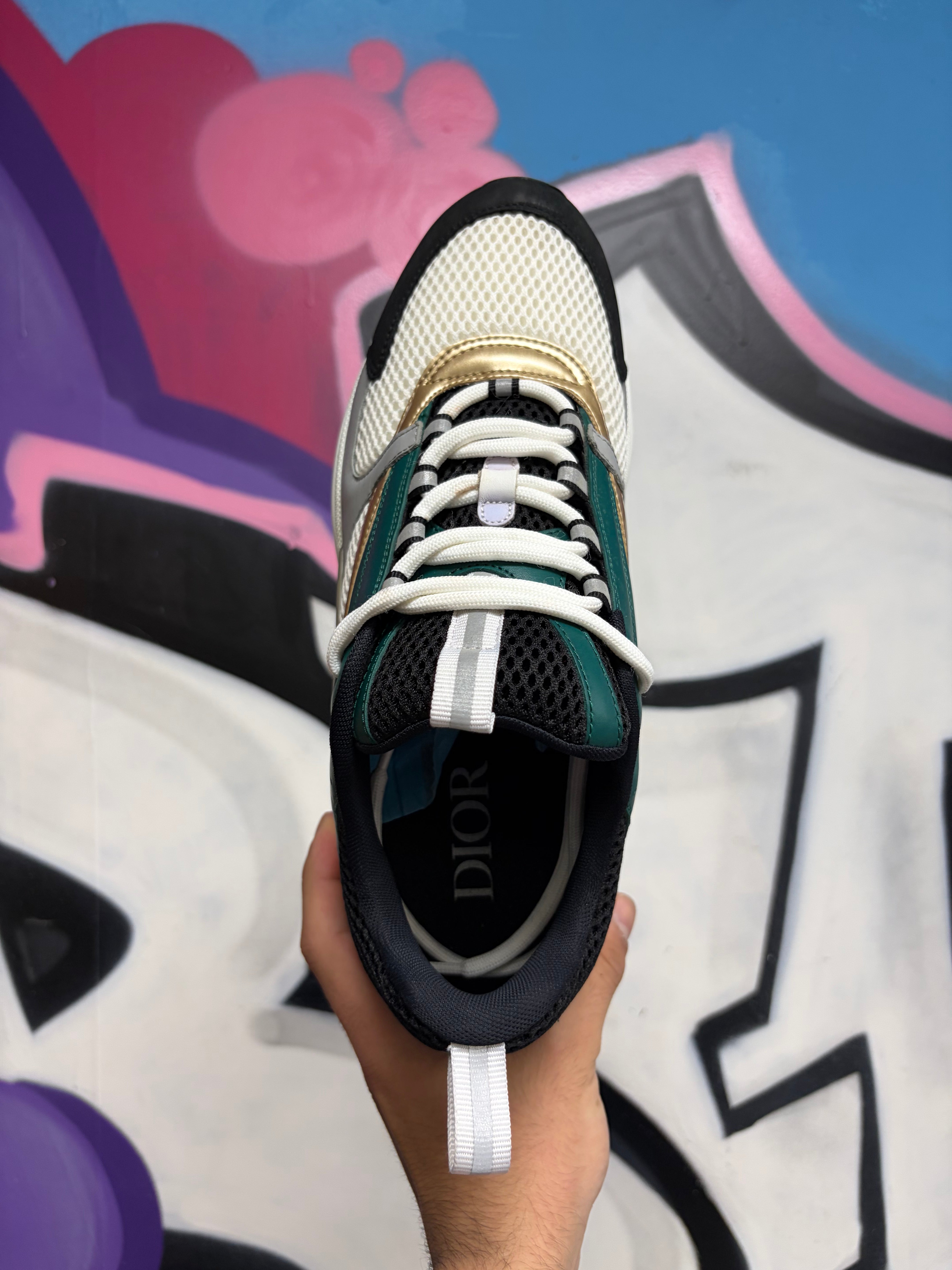 Dior B22 Green Gold Sneakers